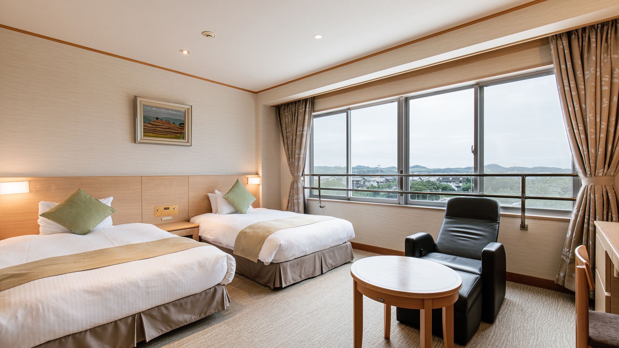 Deluxe Western-style room with view of Ise Bay [41m2] A relaxing space with a view of Ise Bay