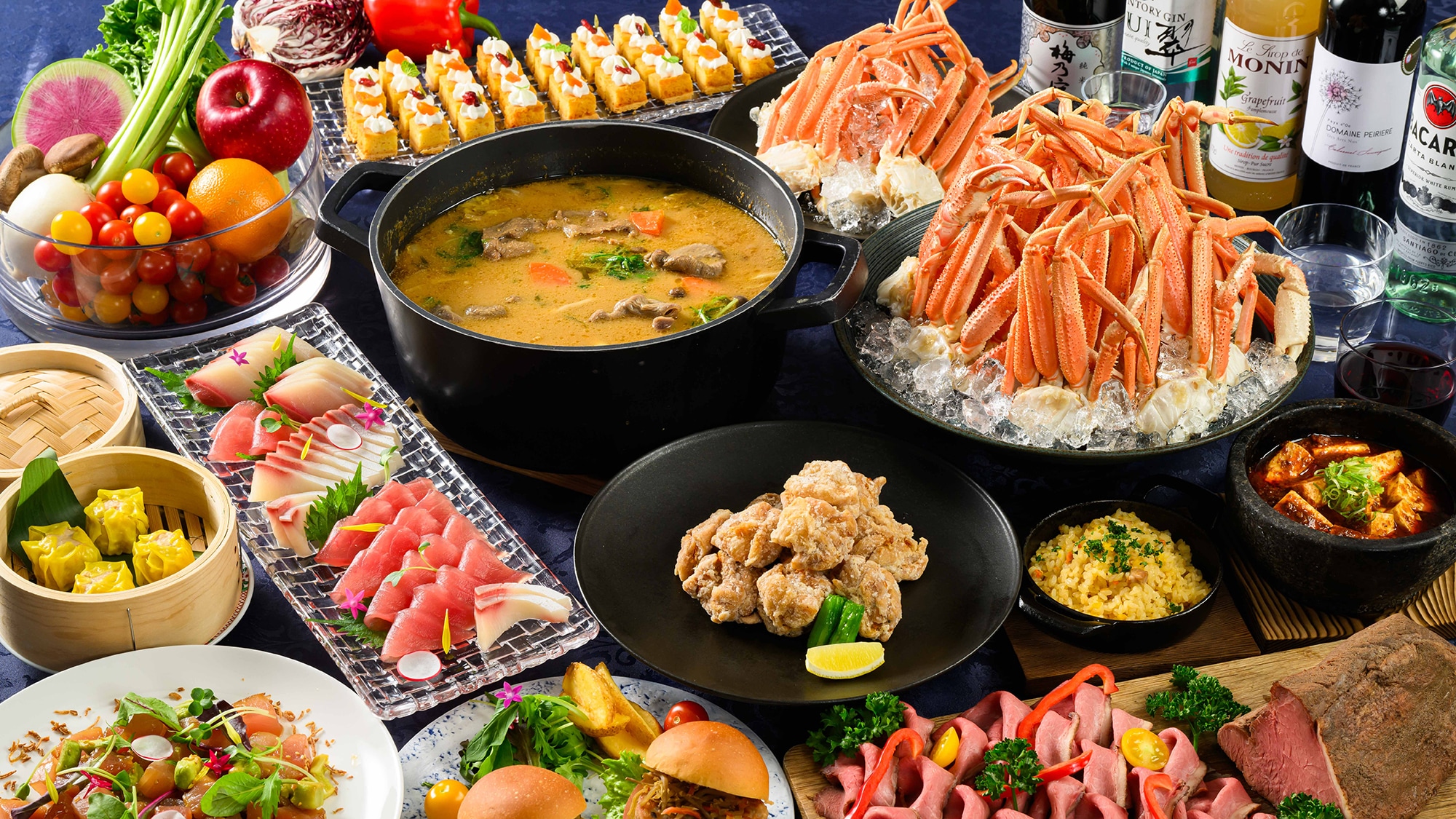 ＜夕食ビュッフェ＞冬の味覚を心ゆくまで♪和洋中さまざまな料理を堪能しよう！（イメージ）