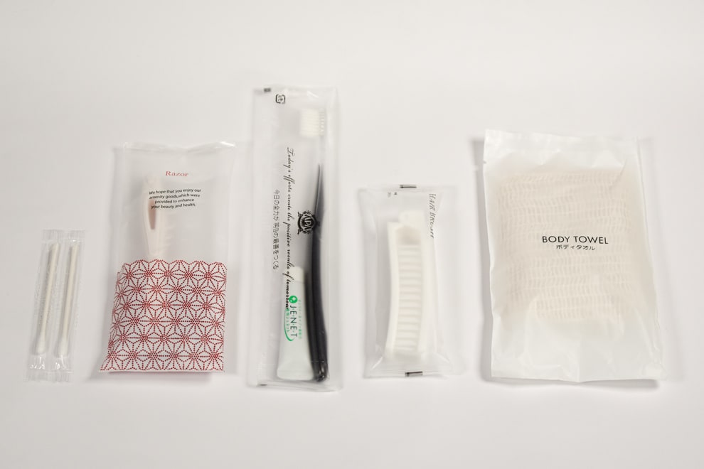 Single room bathroom amenities