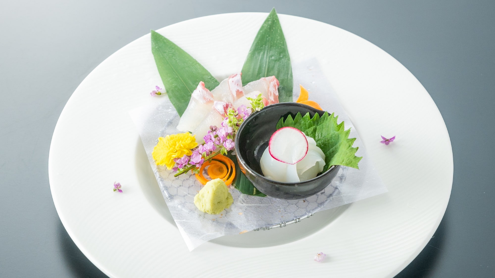 [生魚片] 鯛魚、魷魚薄片 *此圖片僅供參考
