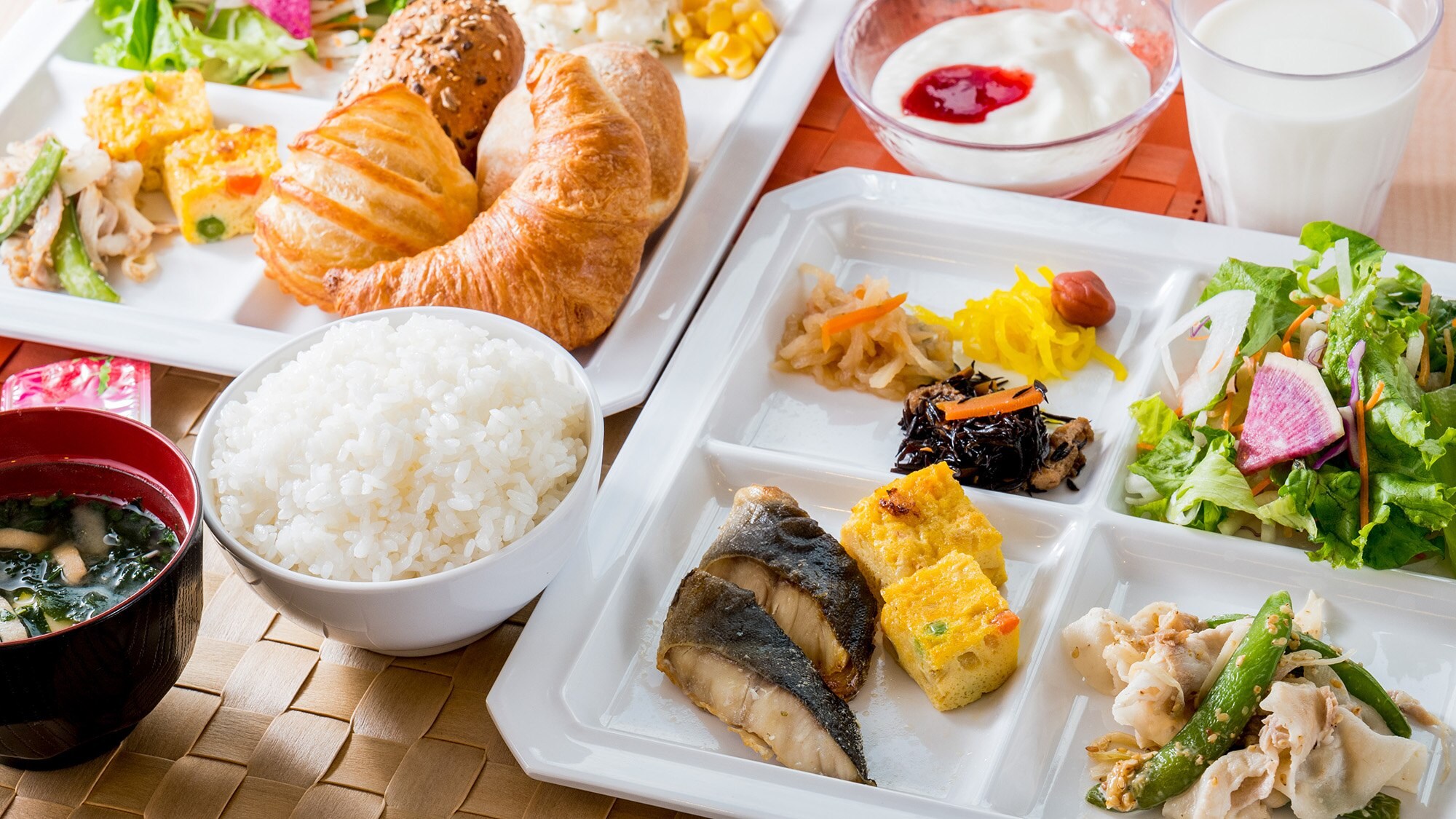 Free healthy breakfast♪ We have a wide variety of dishes available every morning♪