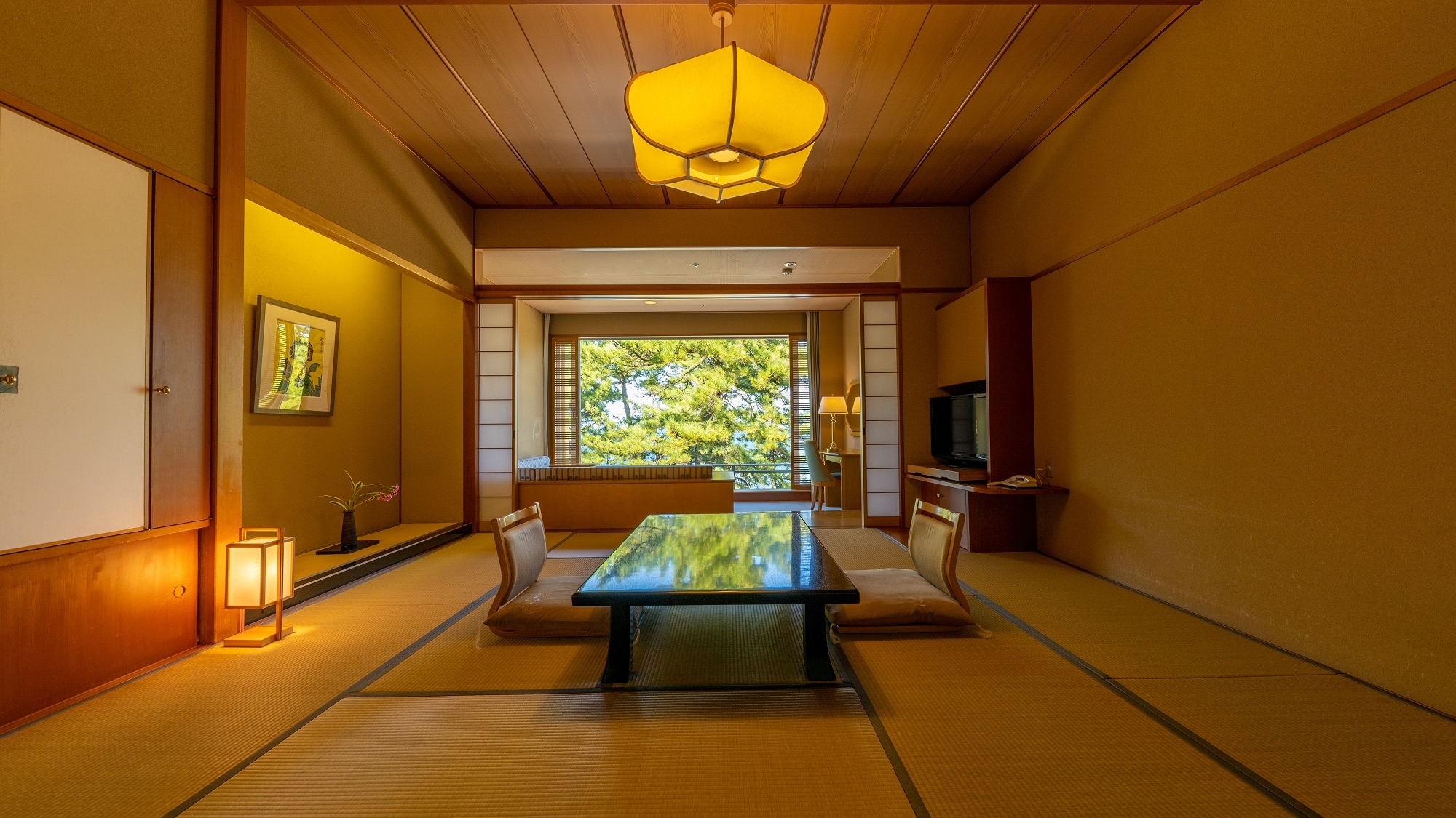 Non-smoking [Room with open-air hot spring bath] Standard with bed ◎ Ocean view