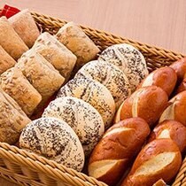 Breakfast bread is imported directly from Europe