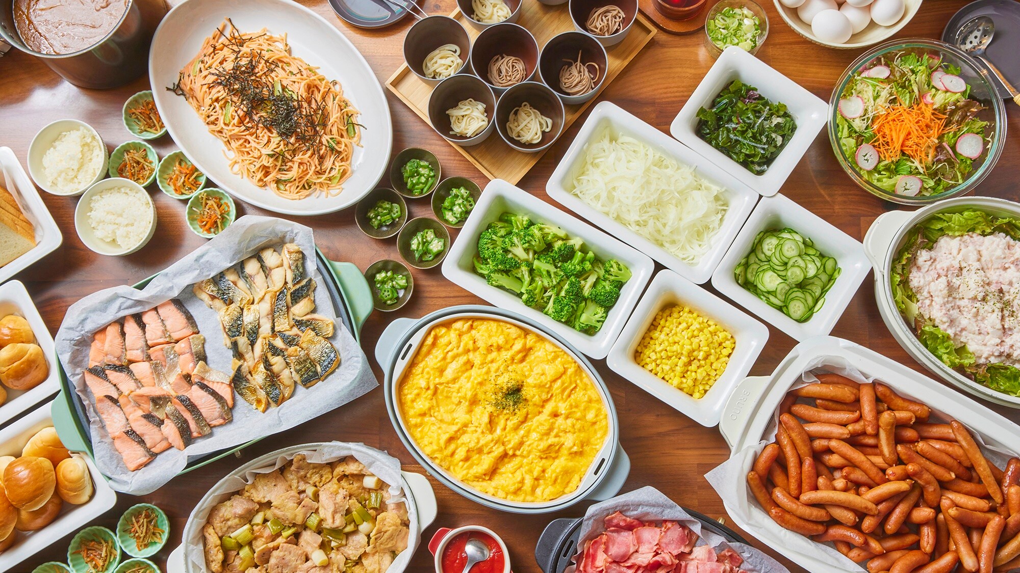 [Breakfast buffet with approximately 50 varieties] Drink bar included (example of dishes. 5:30-10:00)