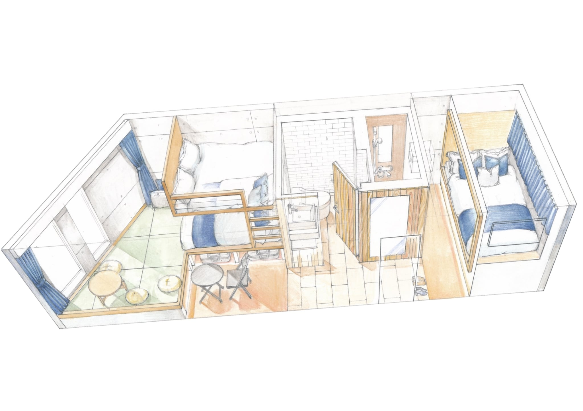 Deluxe Family Room Max6 Comfort4 (3D view)