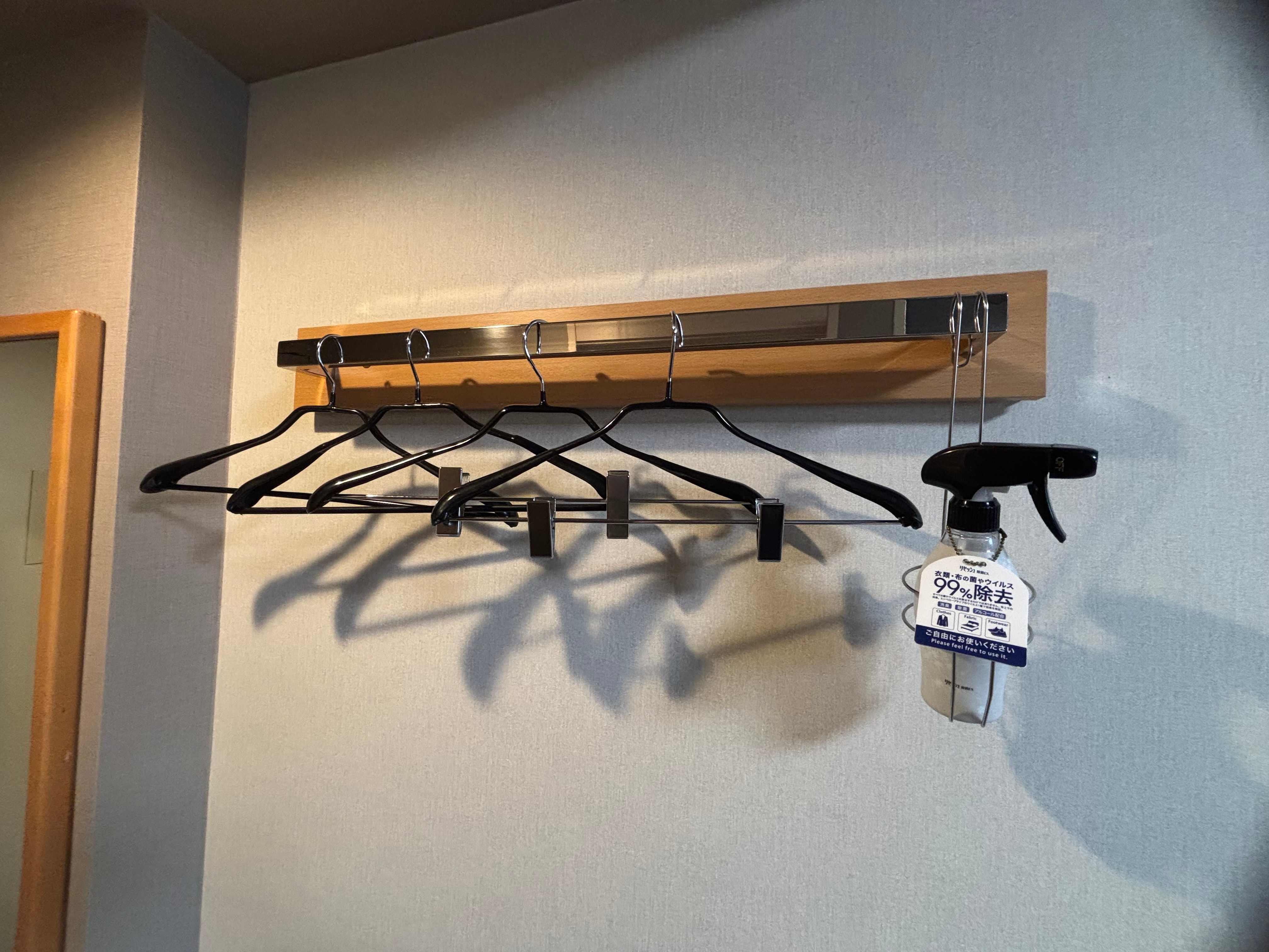 Hanger racks are provided.