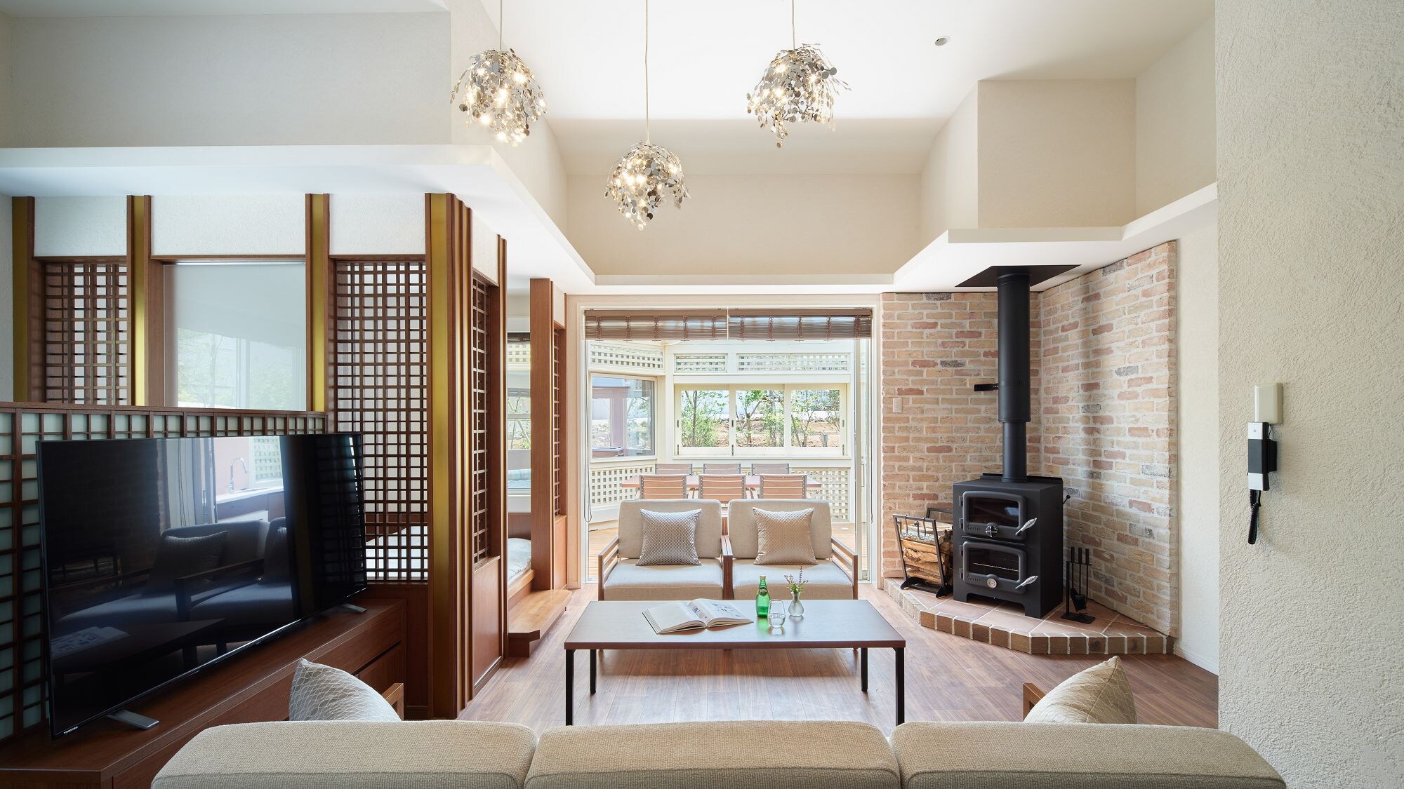 [Glamping Villa] Living room where you can relax even in a group