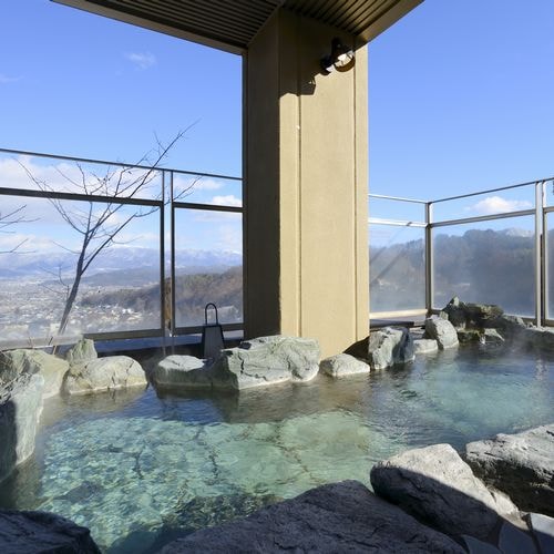 [Open-air bath] The best view in Bessho overlooking Shiodaira and the mountains