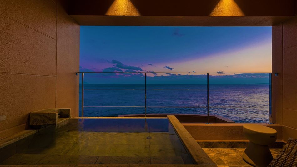 Corner twin with free-flowing hot spring open-air bath "Rin"