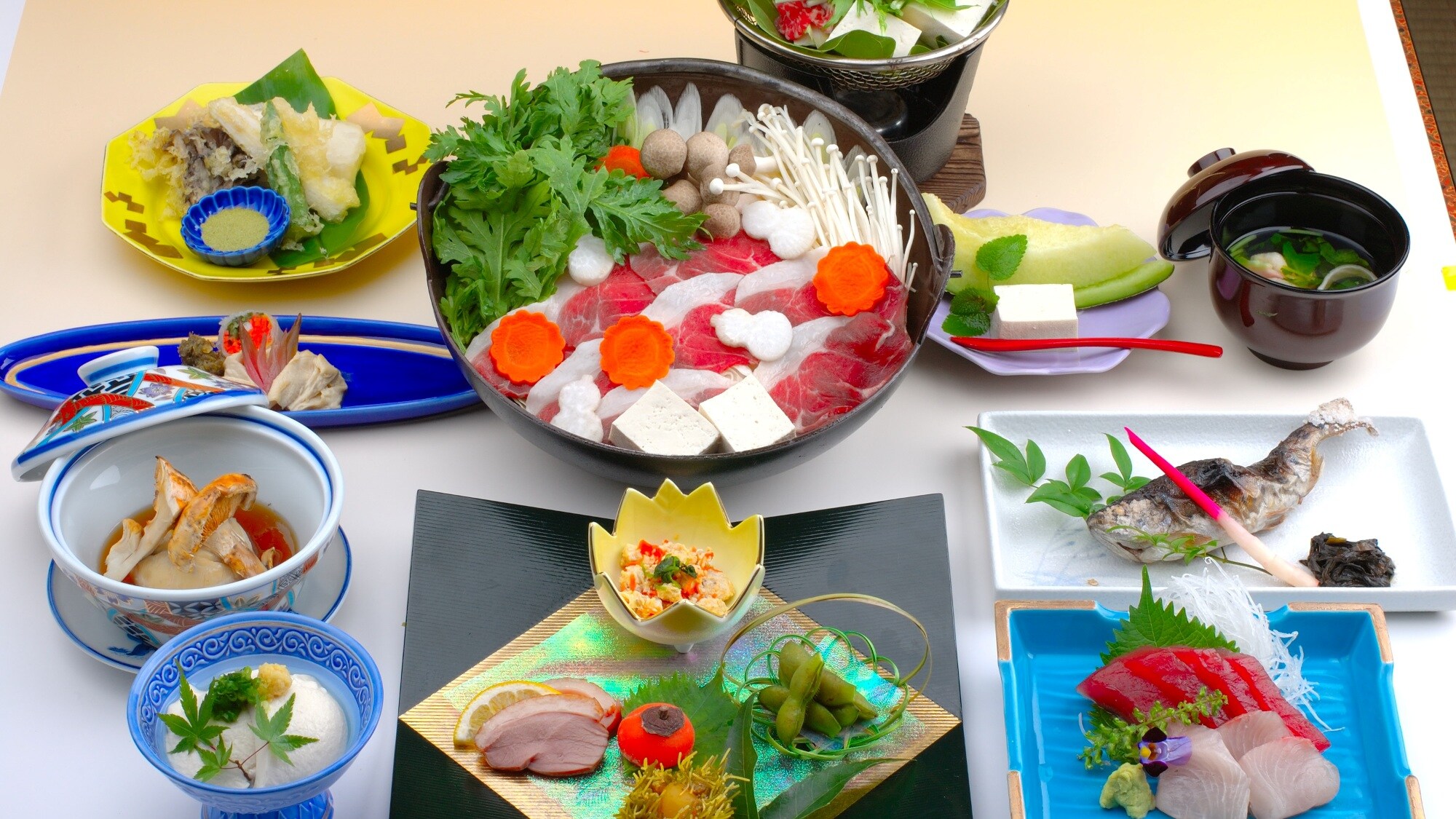 An example of tofu dishes and botan nabe