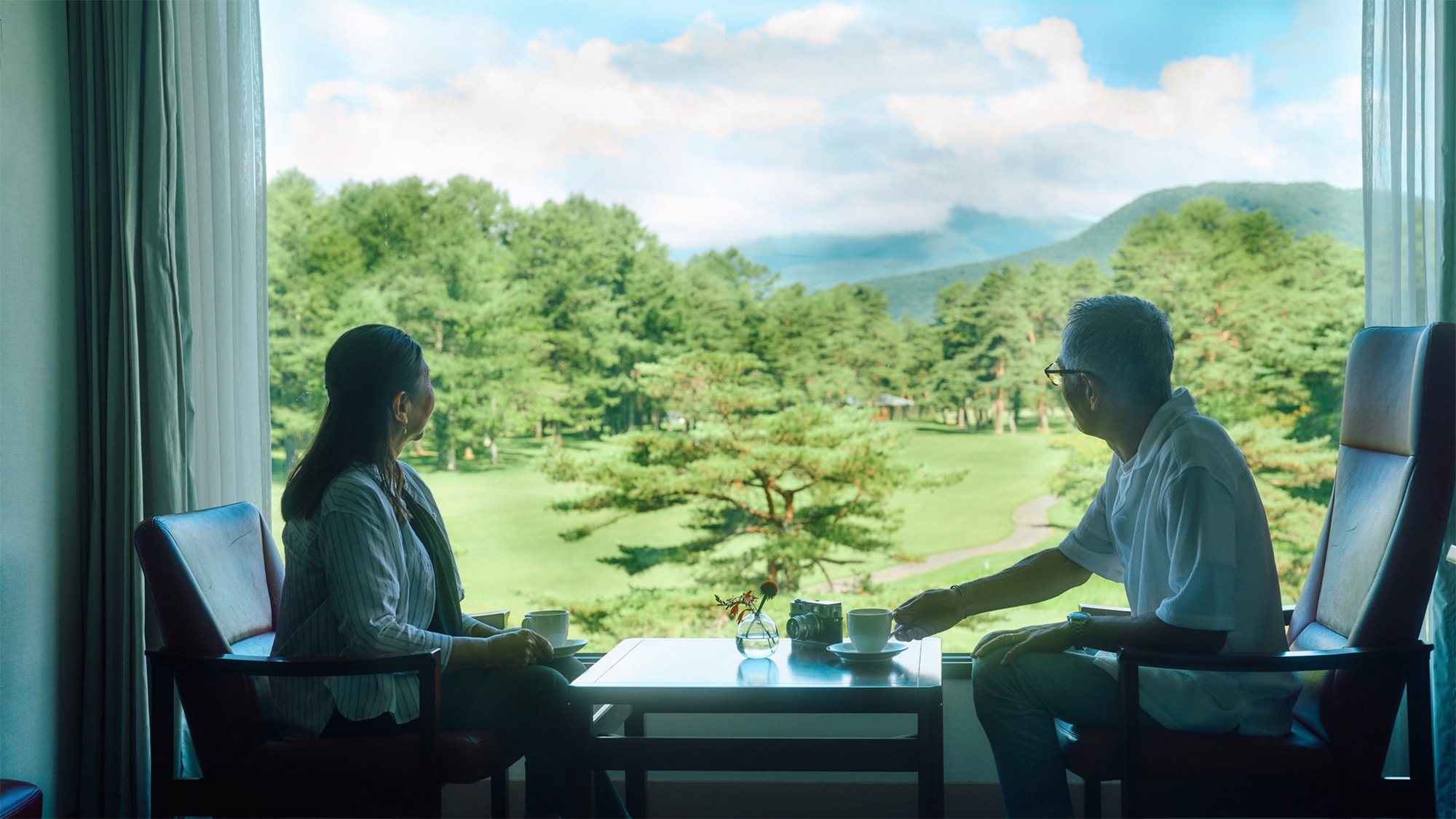 Gambar langsung Pangeran Karuizawa. Anda dapat melihat Gunung Asama dari setiap kamar.