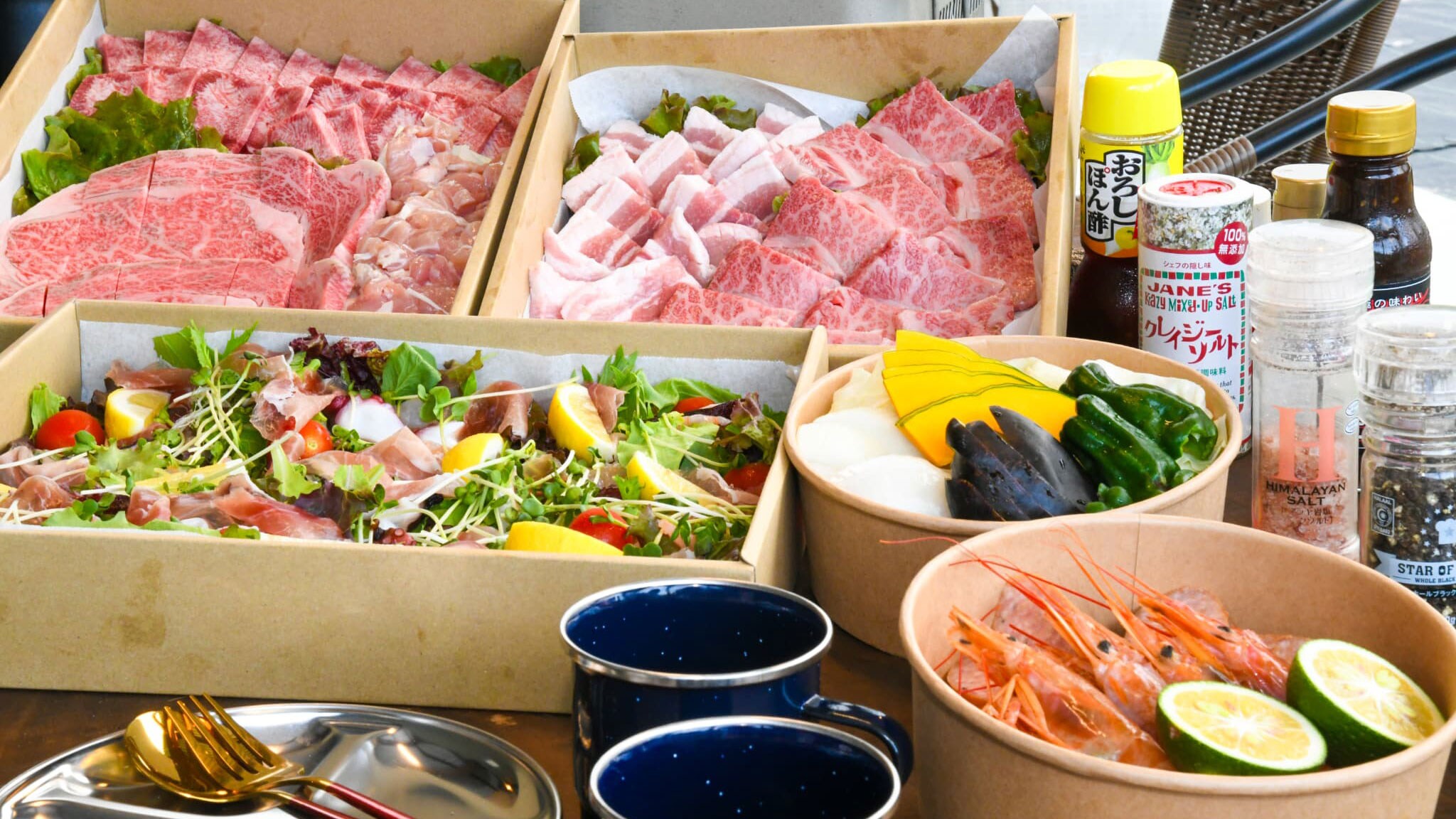 美味的蔬菜和肉类