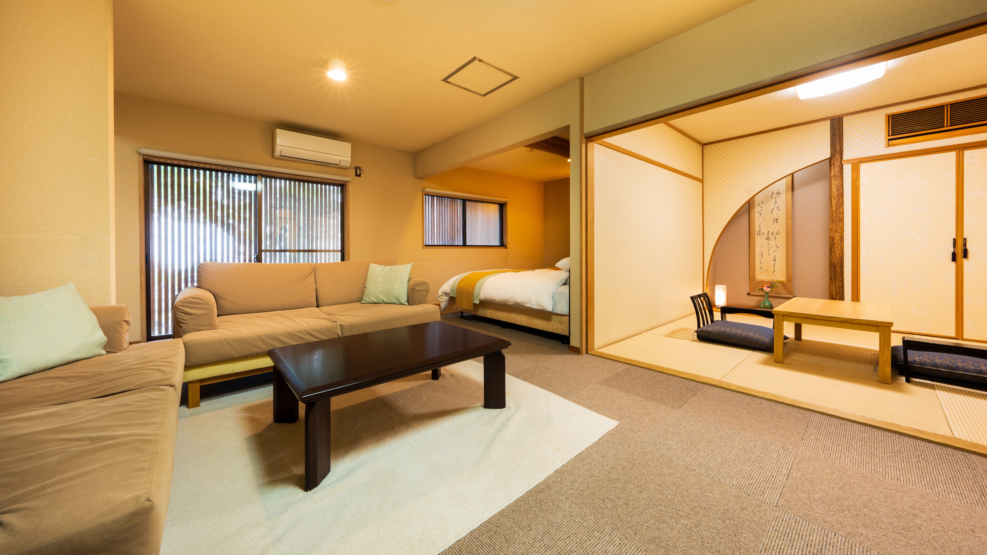 【카에데】6 다다미+6 다다미+양간+트윈/히노키 목욕