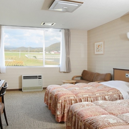 Non-smoking Western-style room with a view of the Hidaka Mountains