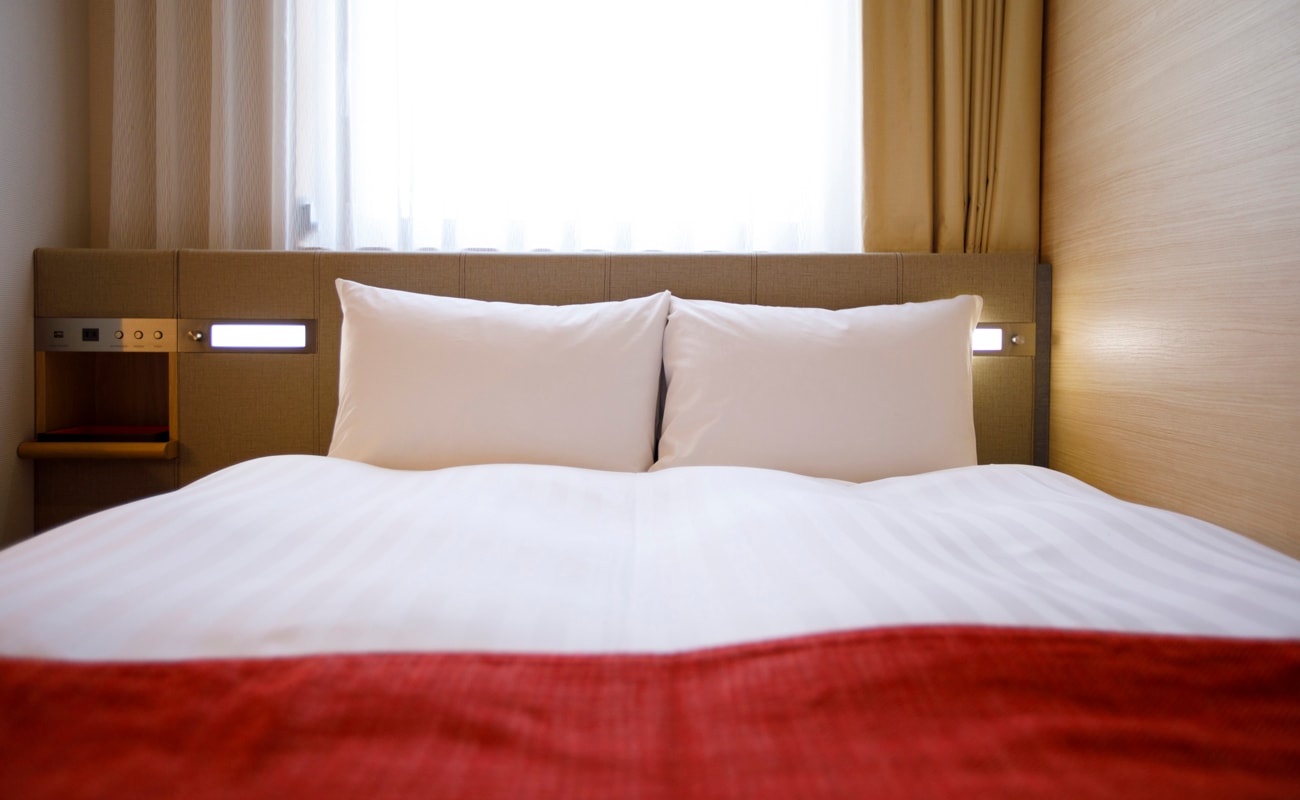 A spacious 140cm wide bed for two people
