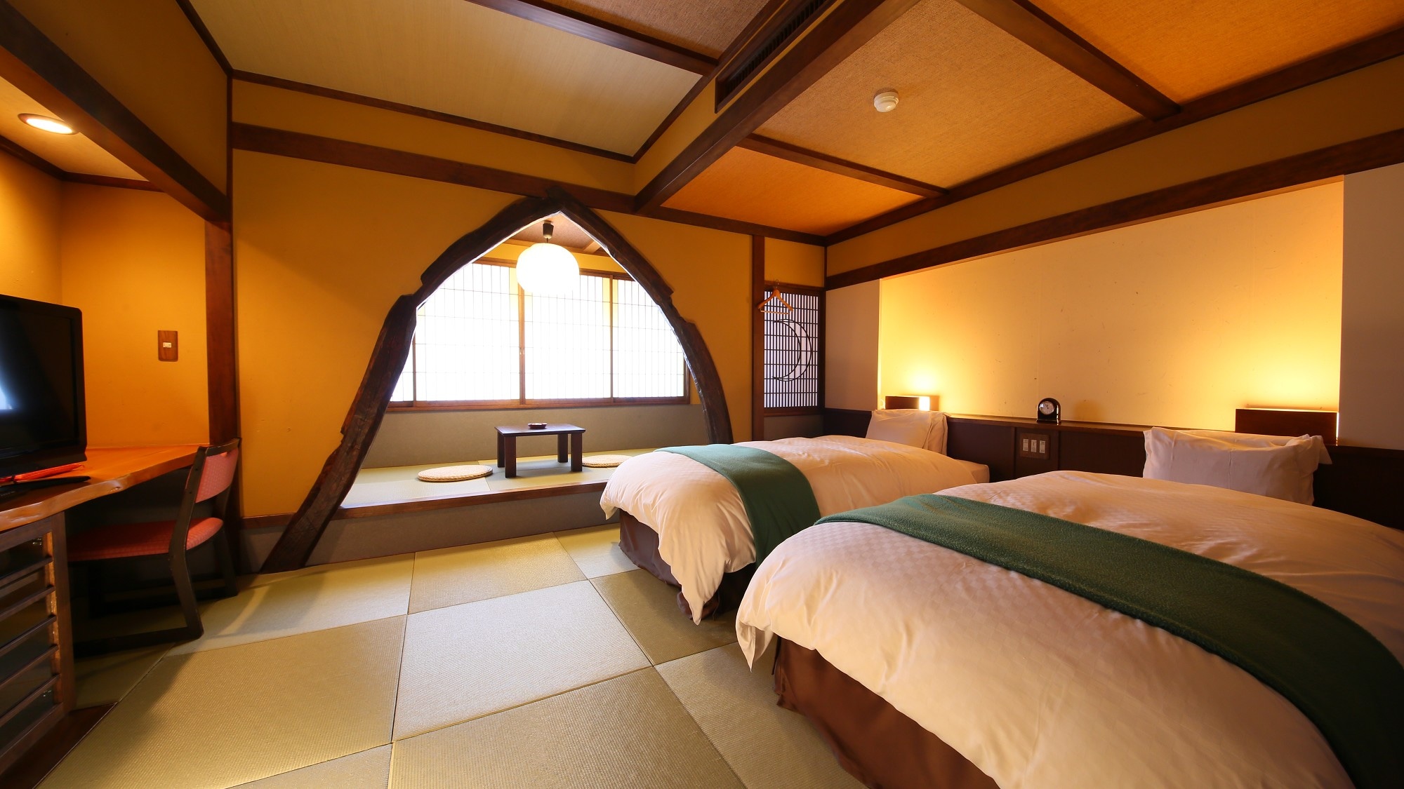 [Modern Japanese style twin] Rooms with different designs [Non-smoking] 1 to 3 people