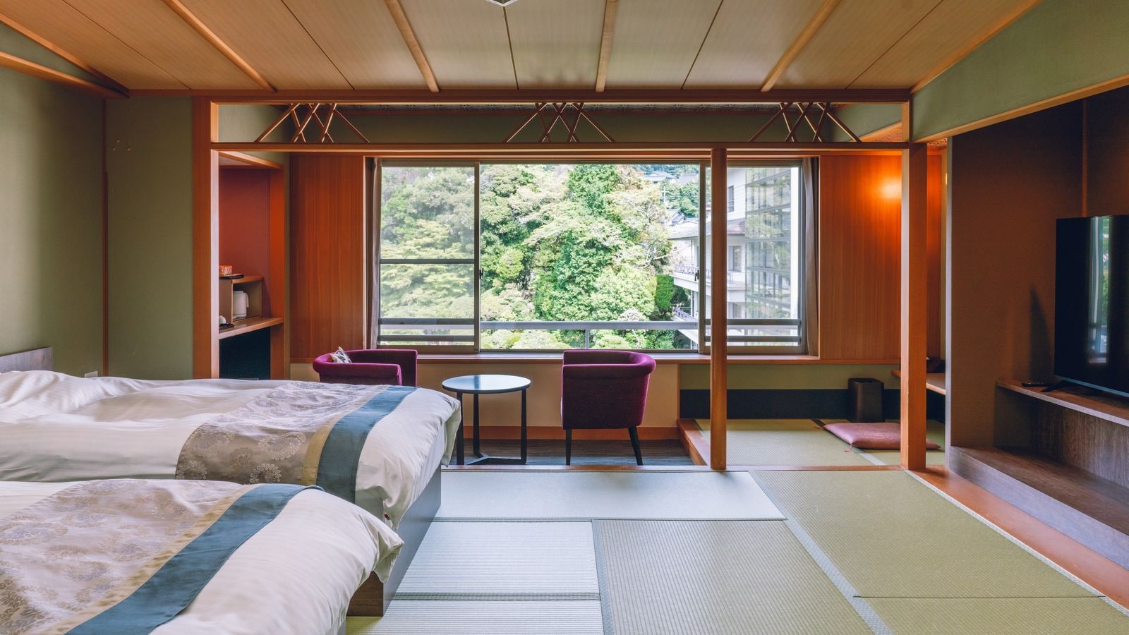 <Non-smoking> Premium Japanese-style bed 12.5 tatami mats ~Garden View~