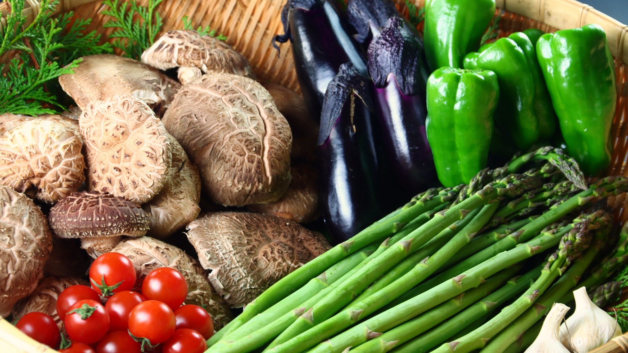 Home-grown seasonal vegetables