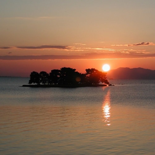 One Hundred Views of Japan: Lake Shinji Sunset②