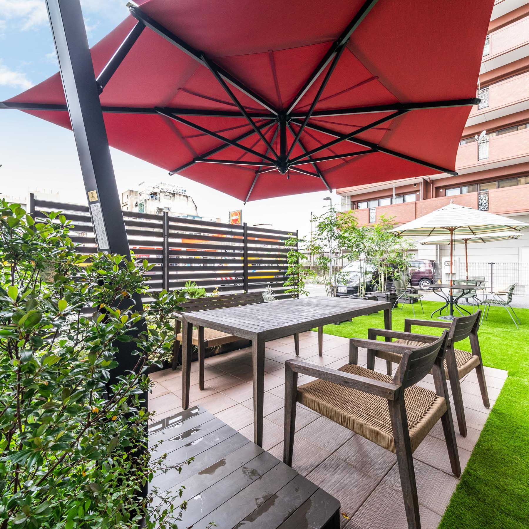 There is also an open terrace.