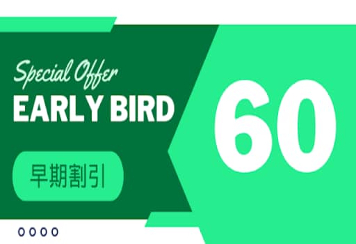 Early bird discount 60