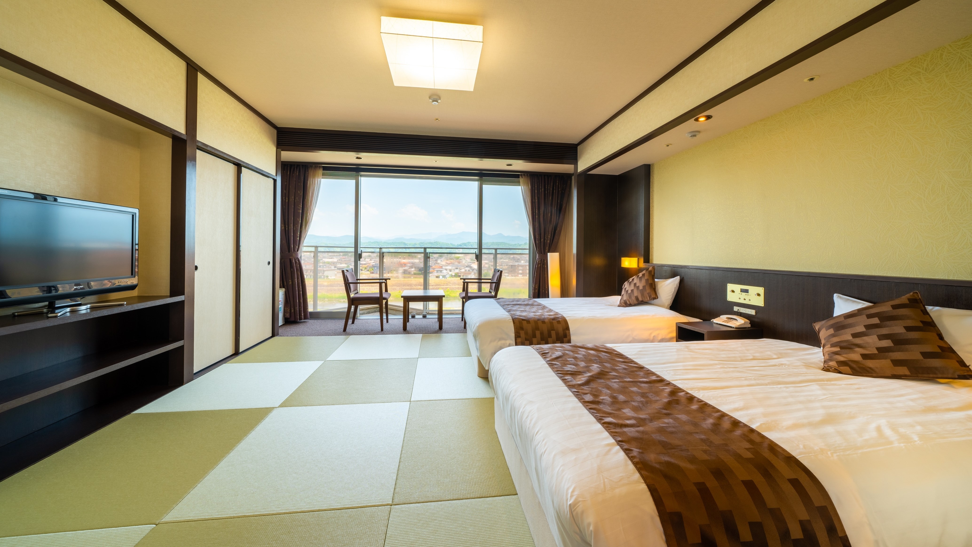 [Moderate Japanese-style room 8 tatami mats/Simmons Twin]