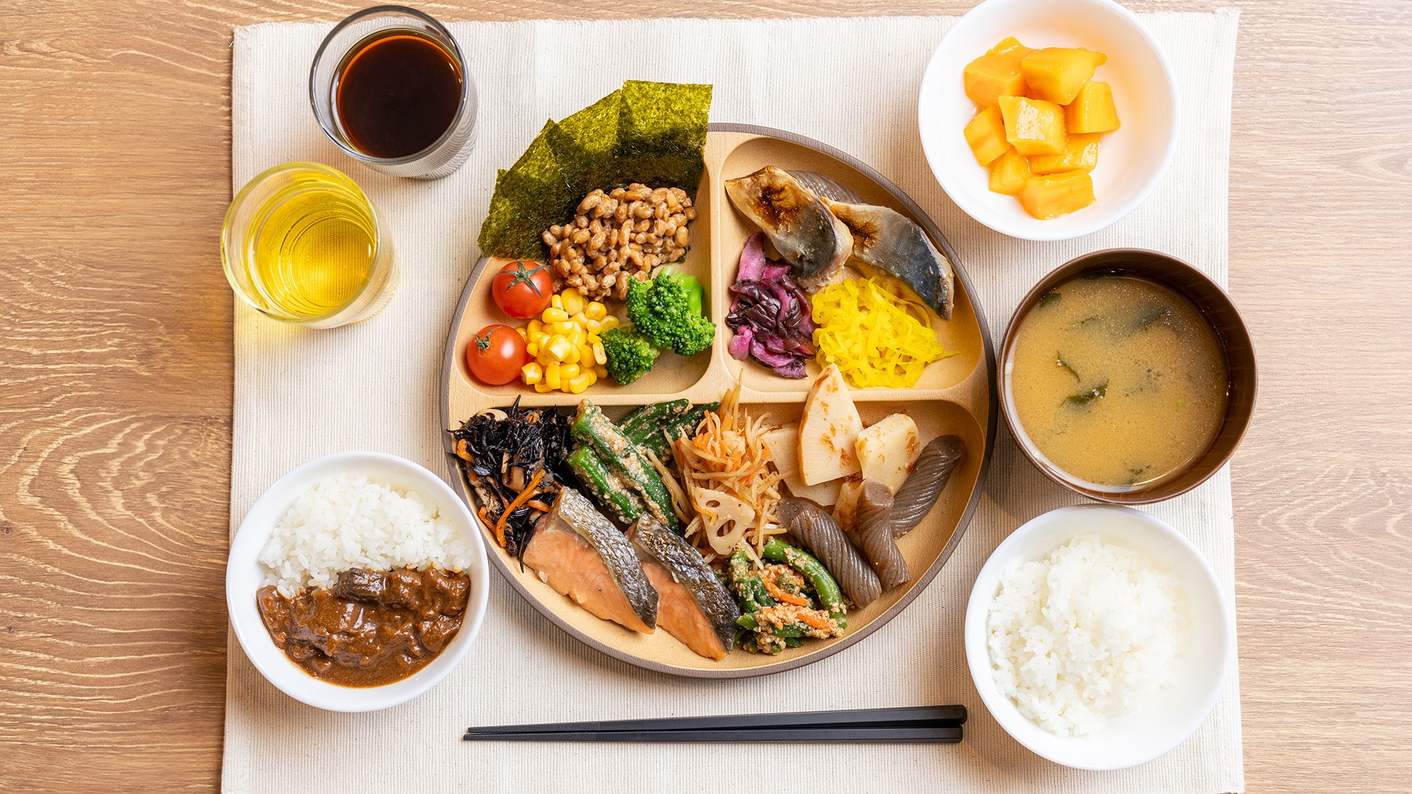 An example of breakfast arrangement