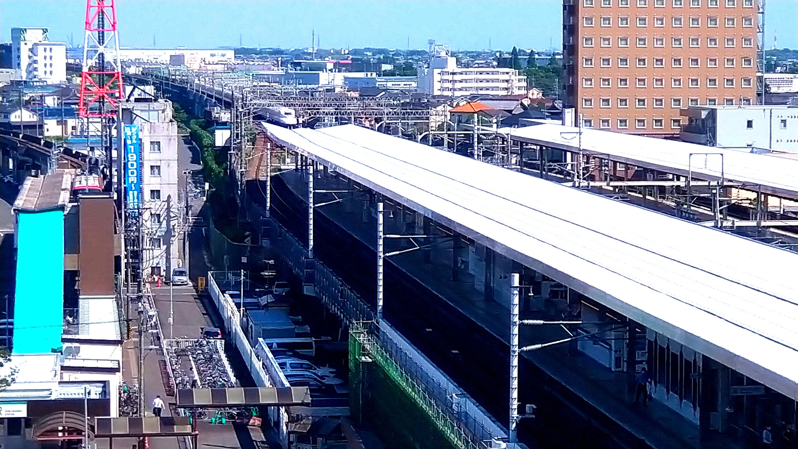 วิวรถไฟจากห้องพัก②