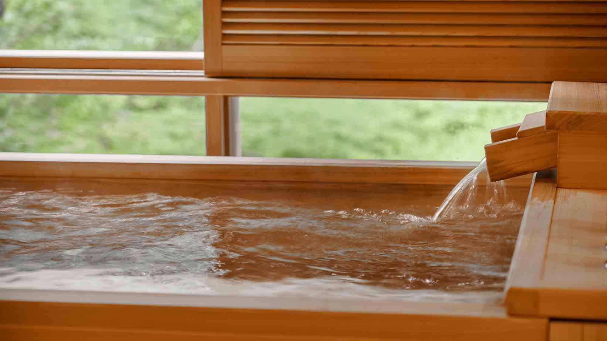 Twin room with open-air bath