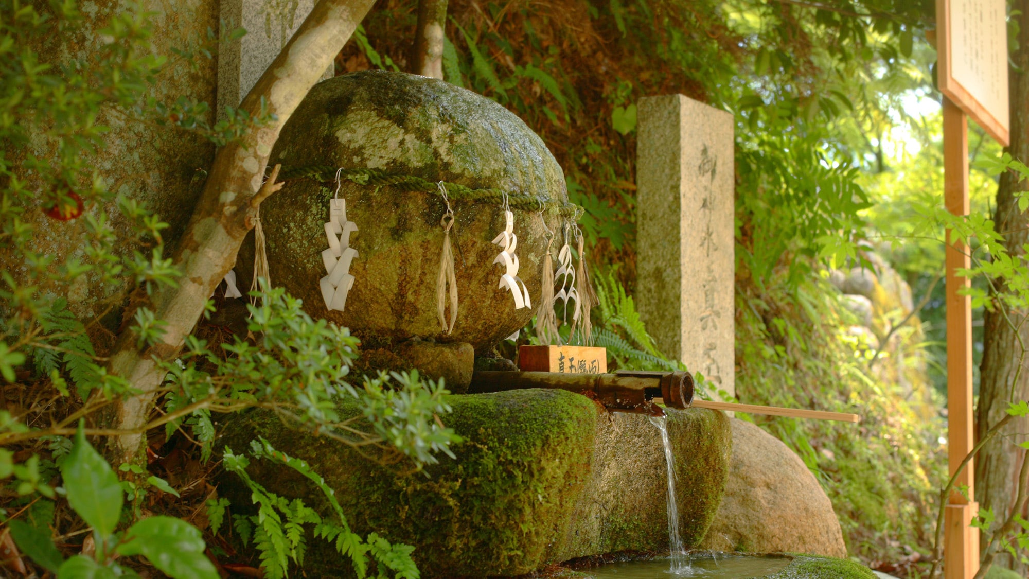 ■ "Wish Stone" at Tamasakuyu Shrine
