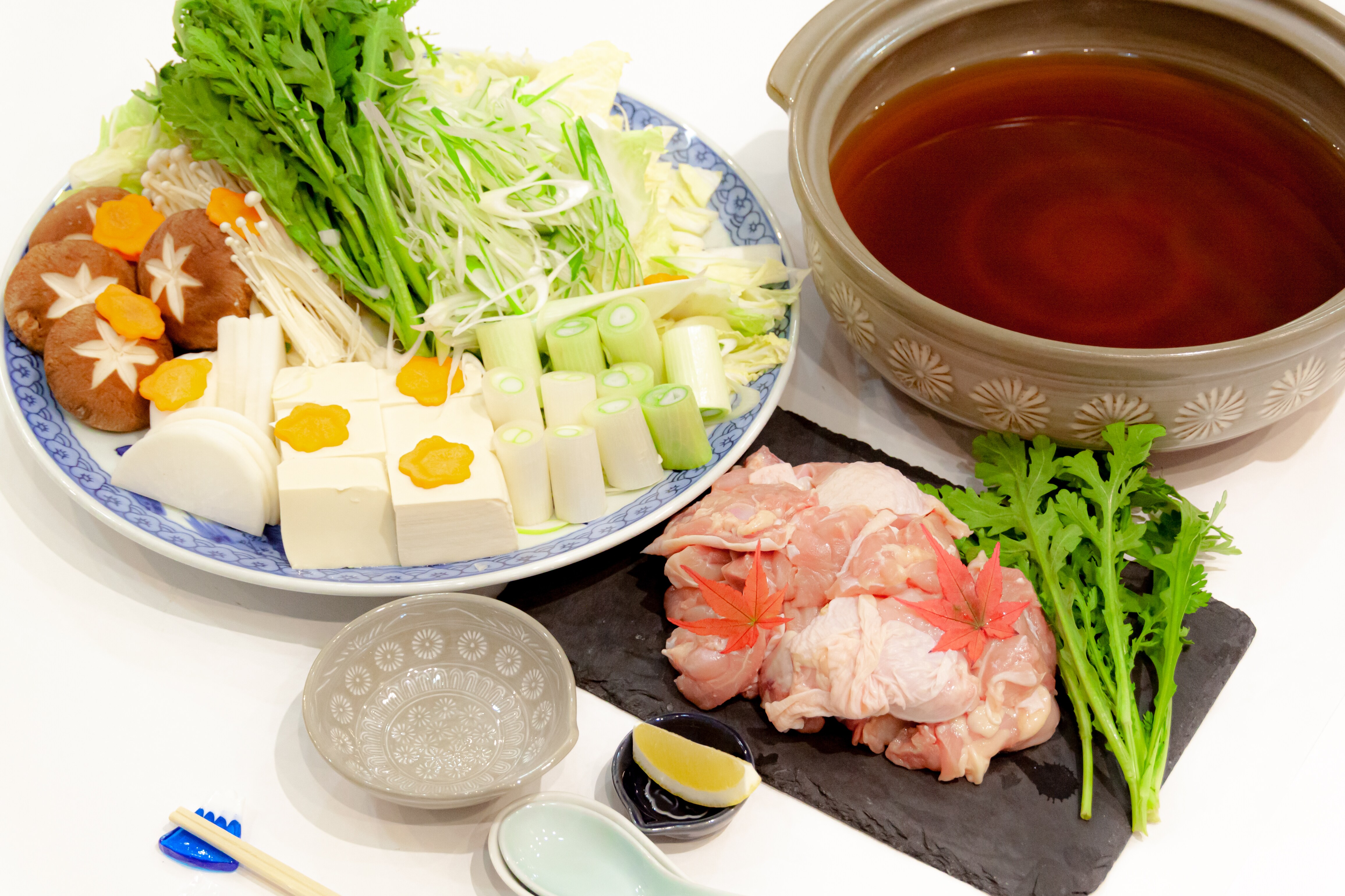 Iwatsu green onion and Tajima chicken udon noodles