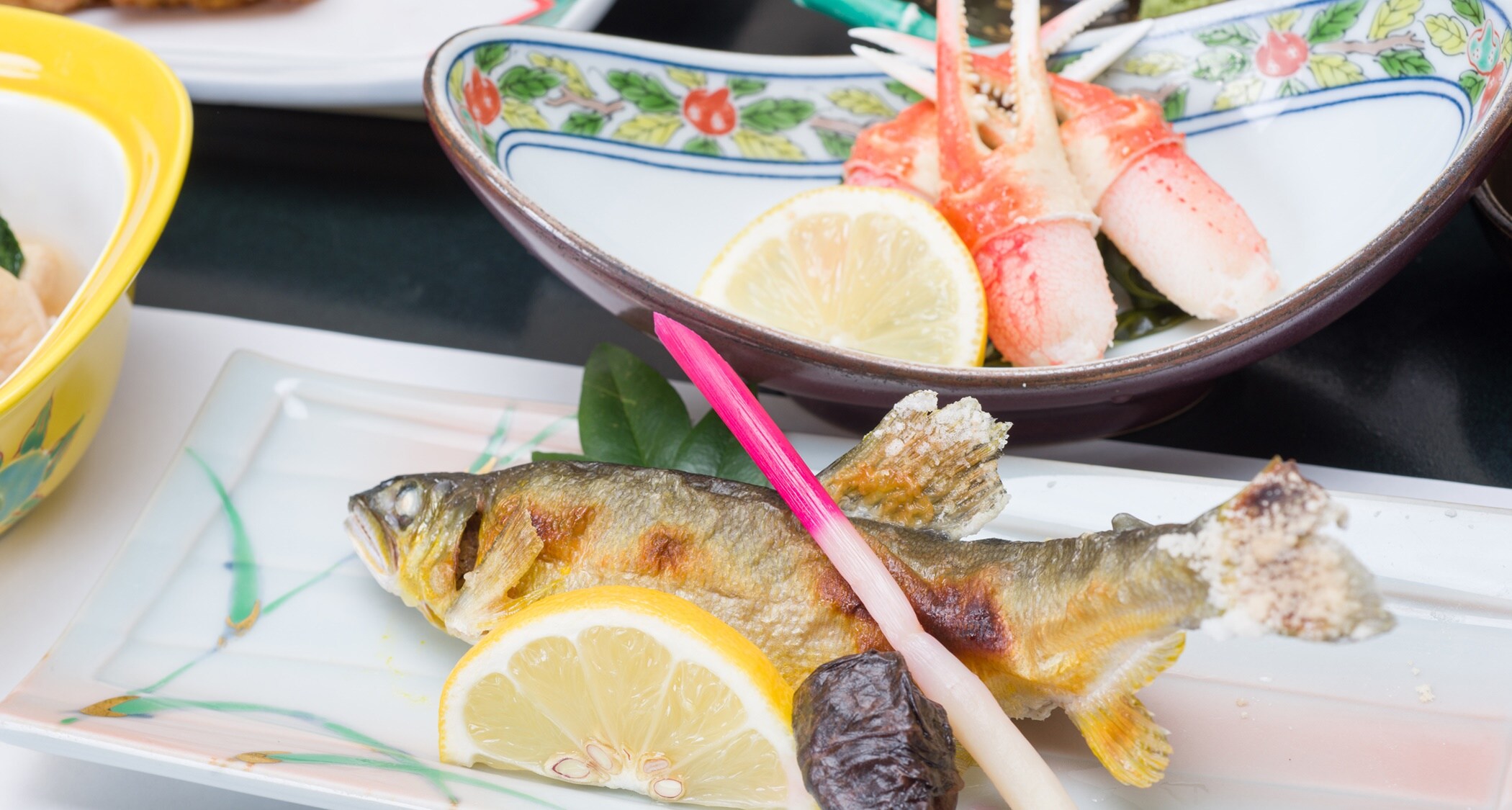 *Dinner example: Seasonal Japanese banquet cuisine centered around river fish.
