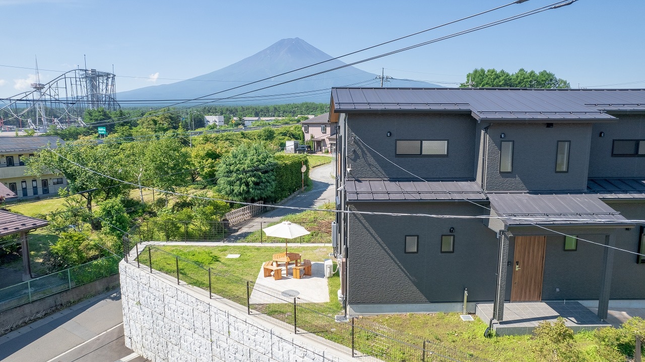 陽台別墅和富士山