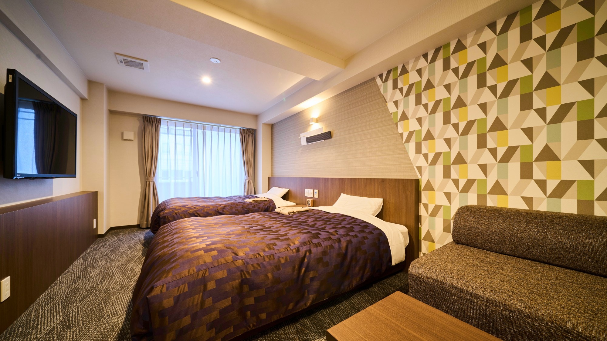 ≪Bangunan/paviliun baru≫ Twin Premier: Tempat tidur semi-double Simmons (120cm x 200cm) x 2