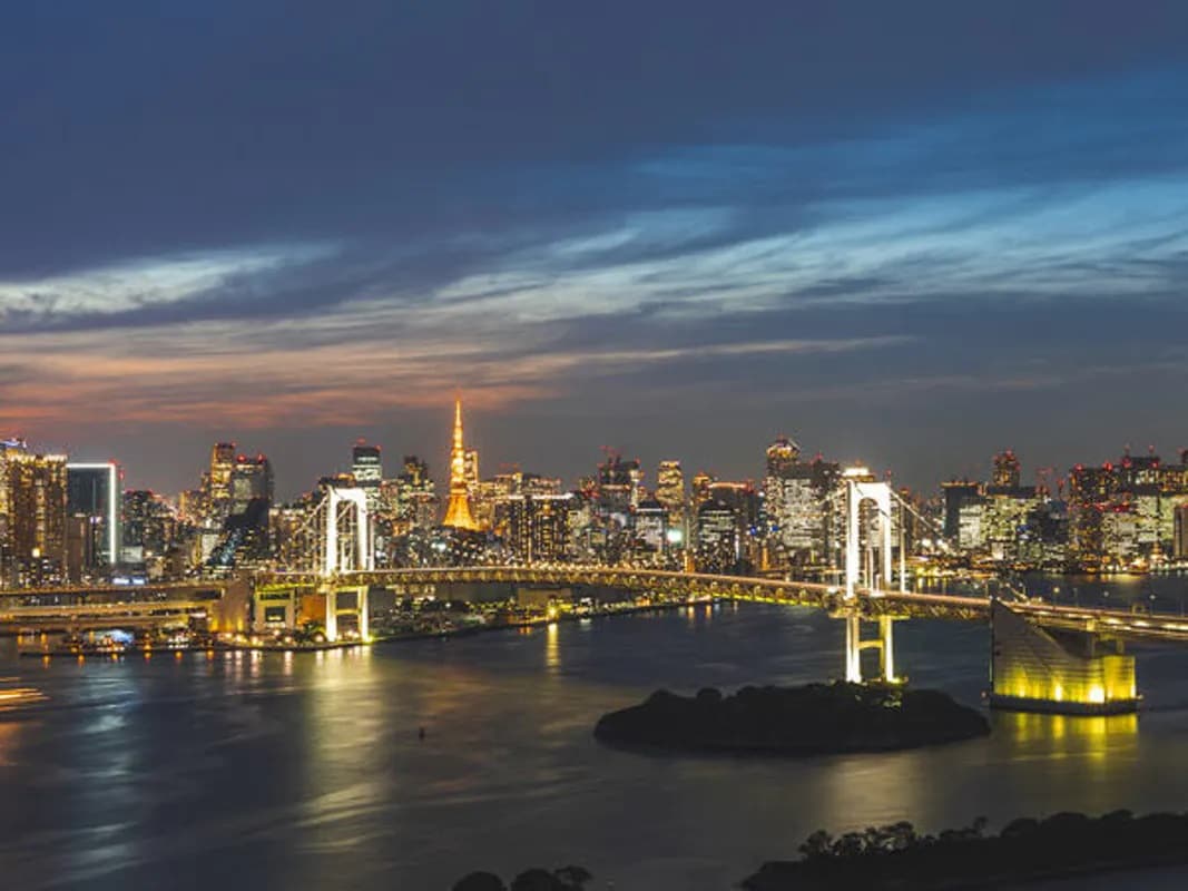 [View image] Rainbow Bridge night view