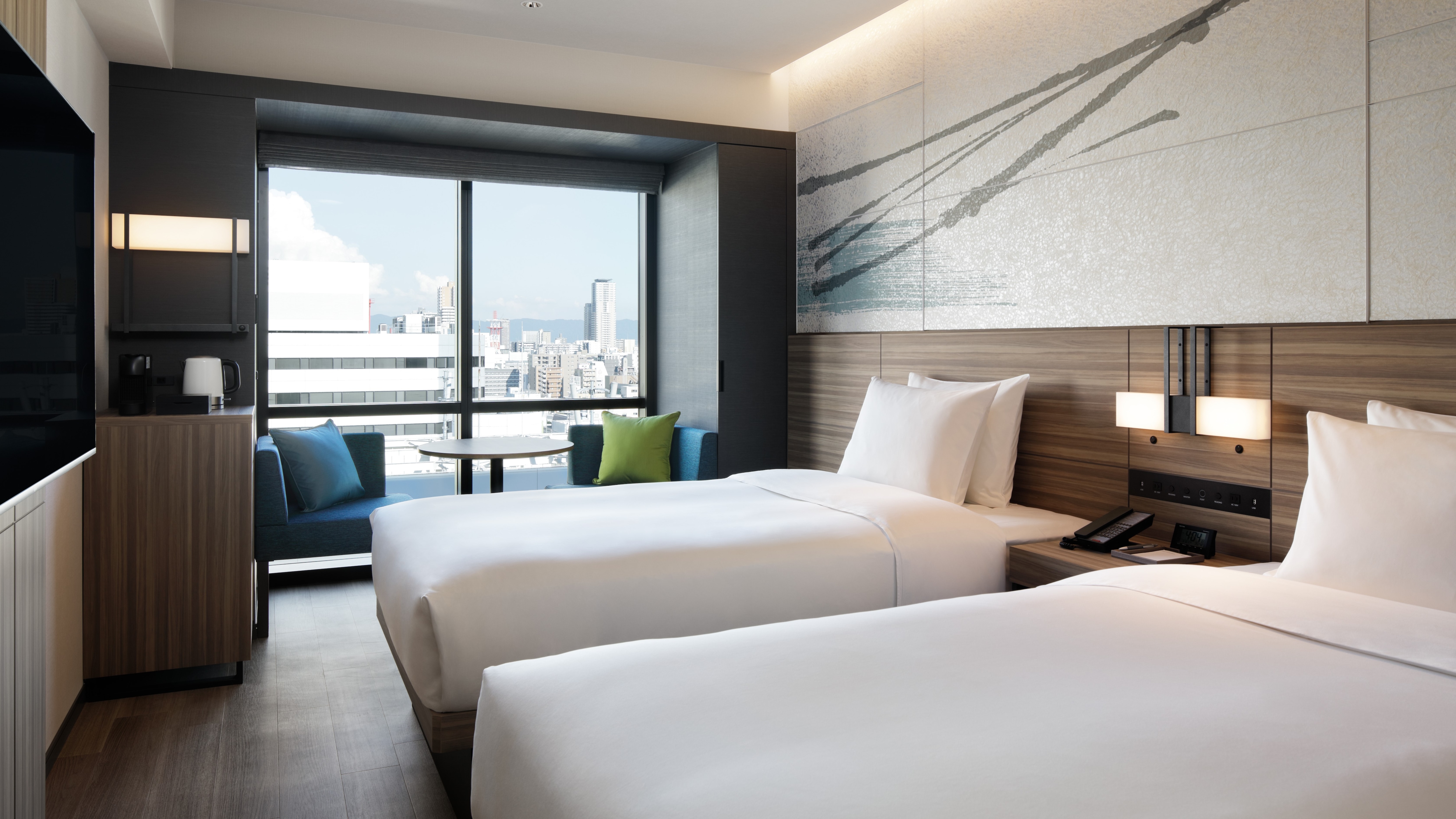 ：Ambitious Twin 24m2/3rd-9th floor/Non-smoking/2 Simmons beds 120cm x 200cm x 2