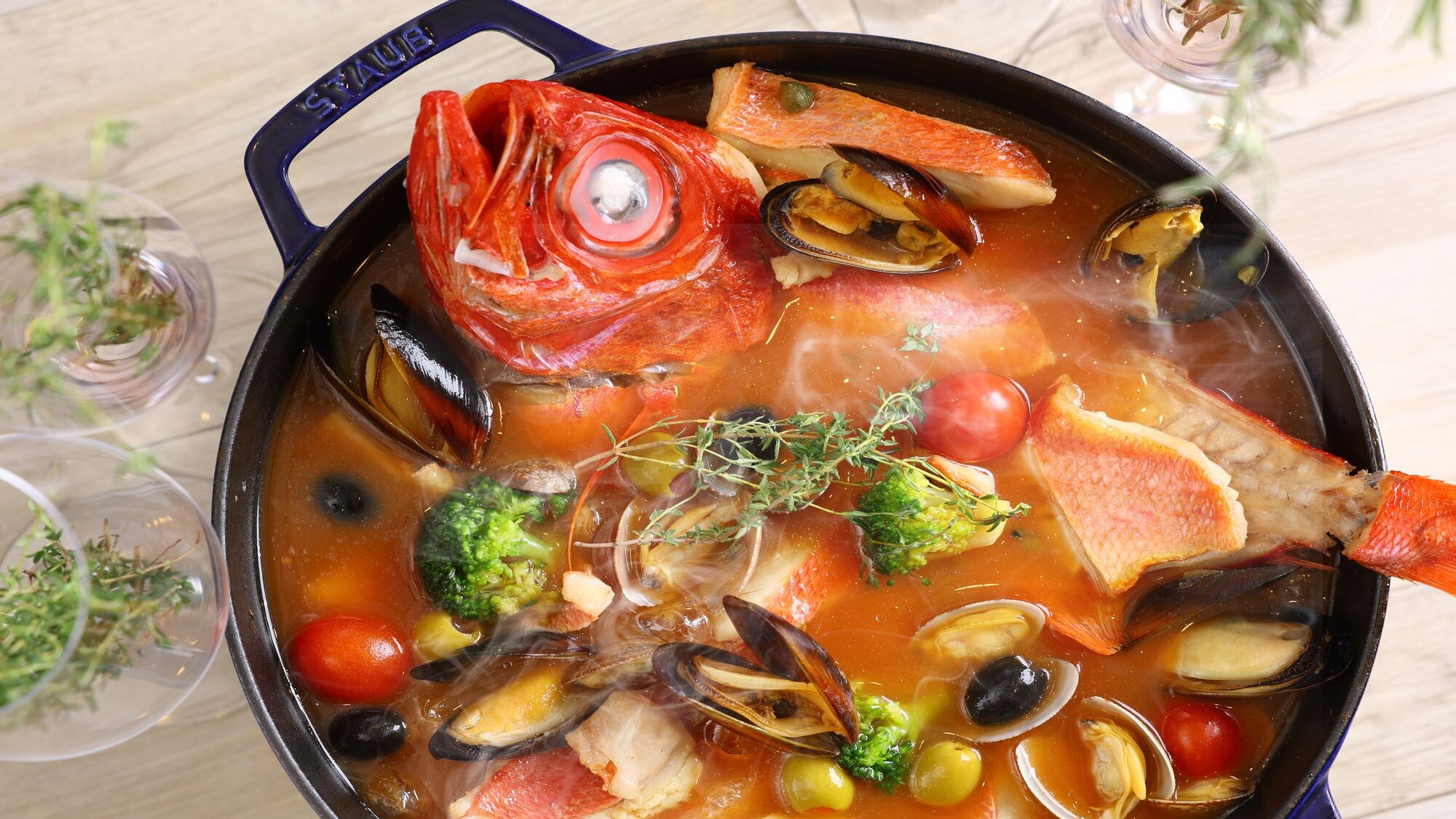 Dinner buffet image: Bouillabaisse filled with the delicious flavors of seafood