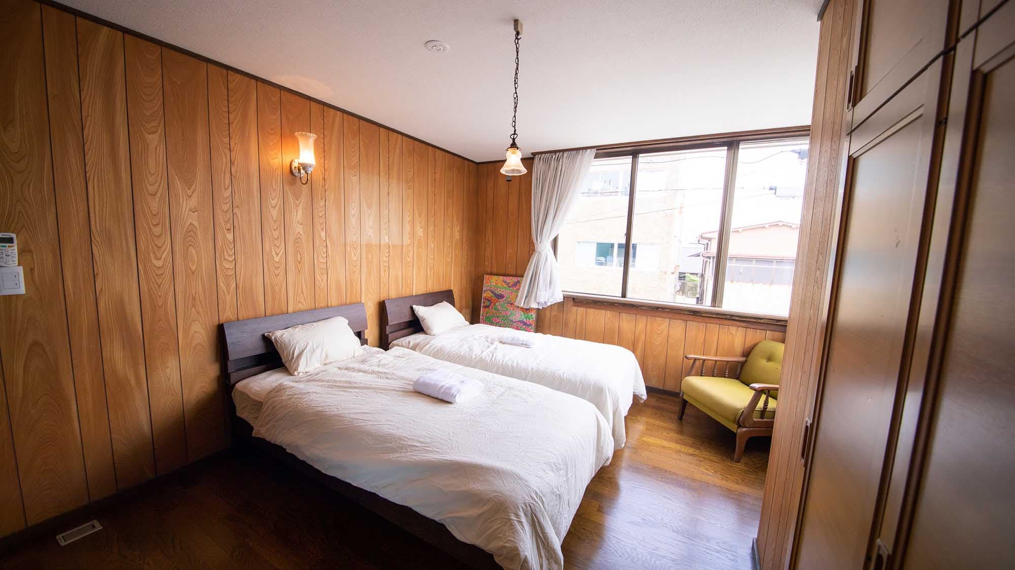 ・ [悌 / Deluxe Twin Room] A private room of 17 square meters. With bath towel, toothbrush set and pajamas