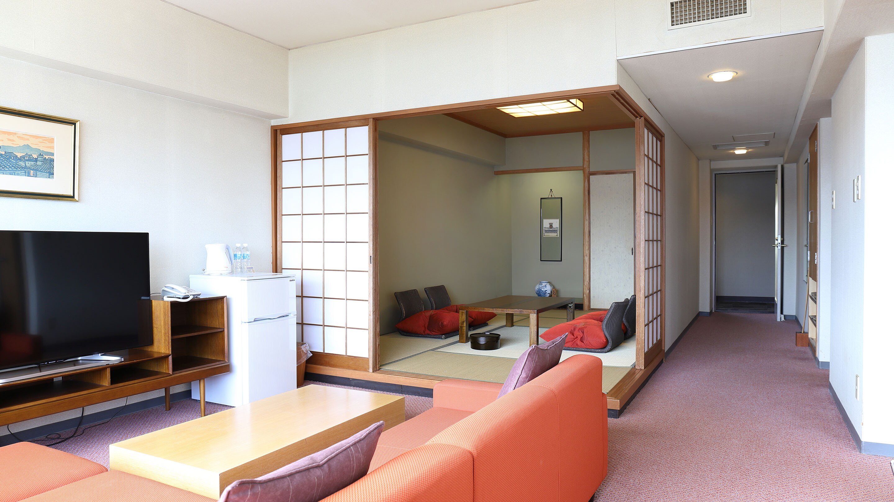 [Bebas rokok] Kamar Superior Twin Jepang-Barat dengan ruang tamu 7,5 tatami dan kamar mandi dalam ruangan di lantai paling atas *Gambar