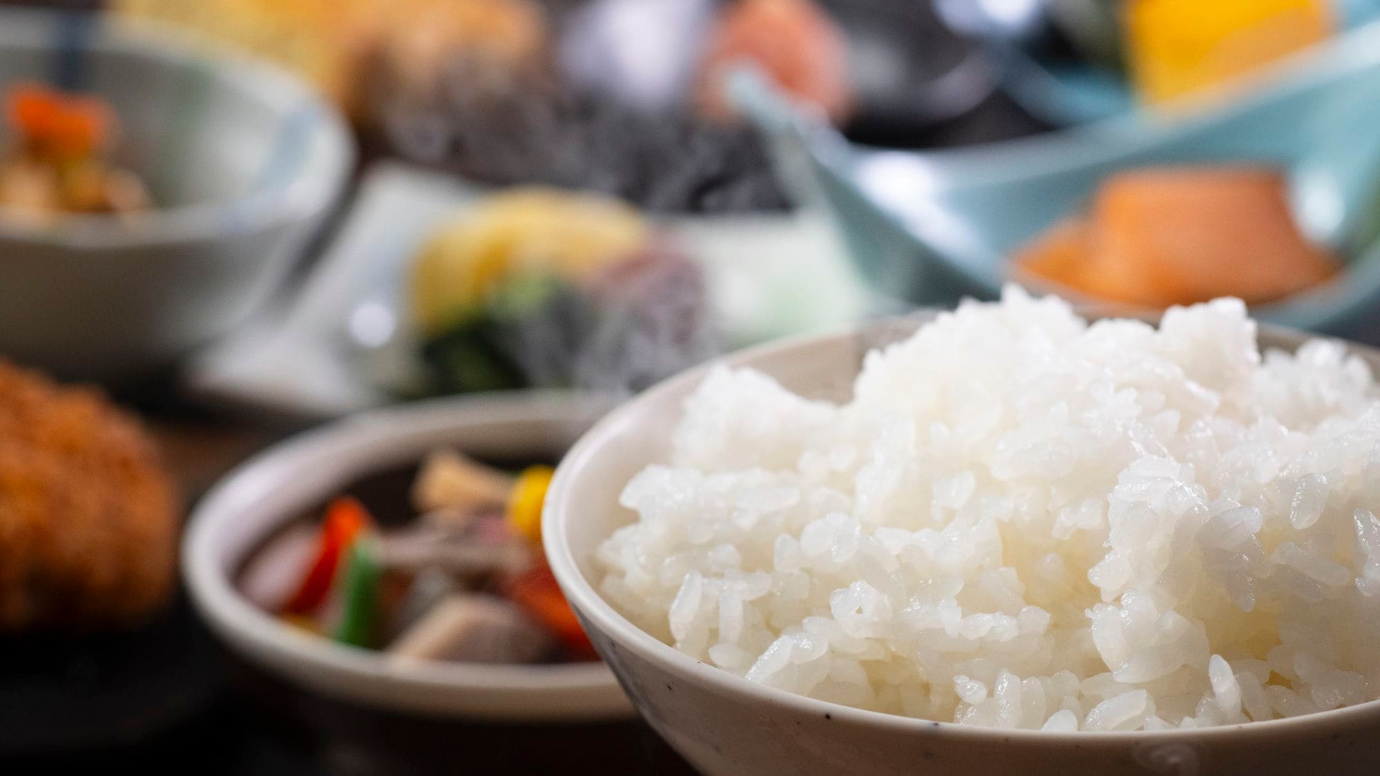 Breakfast buffet / Freshly steamed Koshihikari rice from Niigata