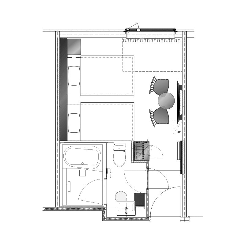 Superior twin floor plan