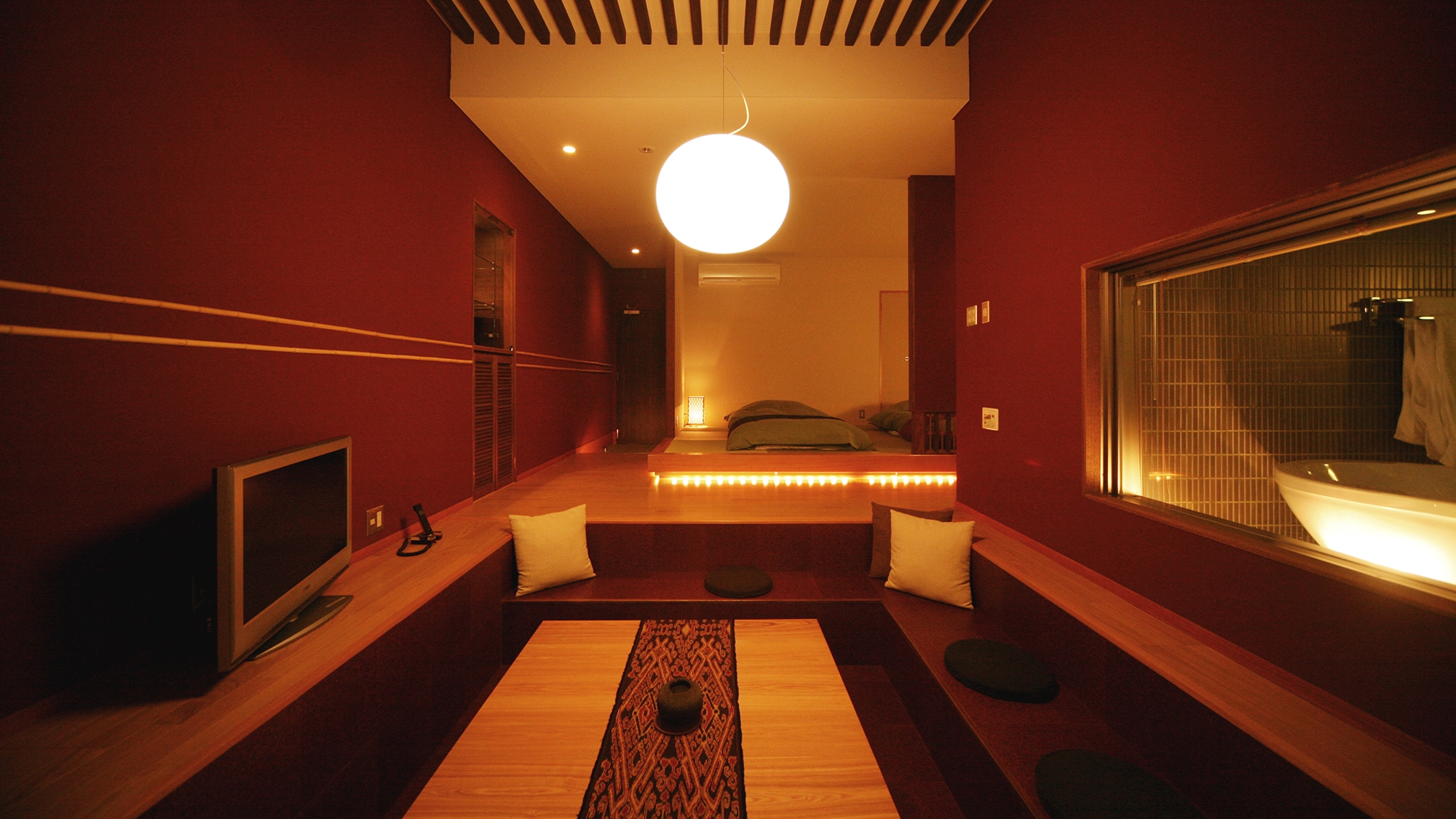 ◆ With open-air bath ◇ Japanese-Western style room－106－ ◆ ≪Flowing from the source _ Open-air bath≫