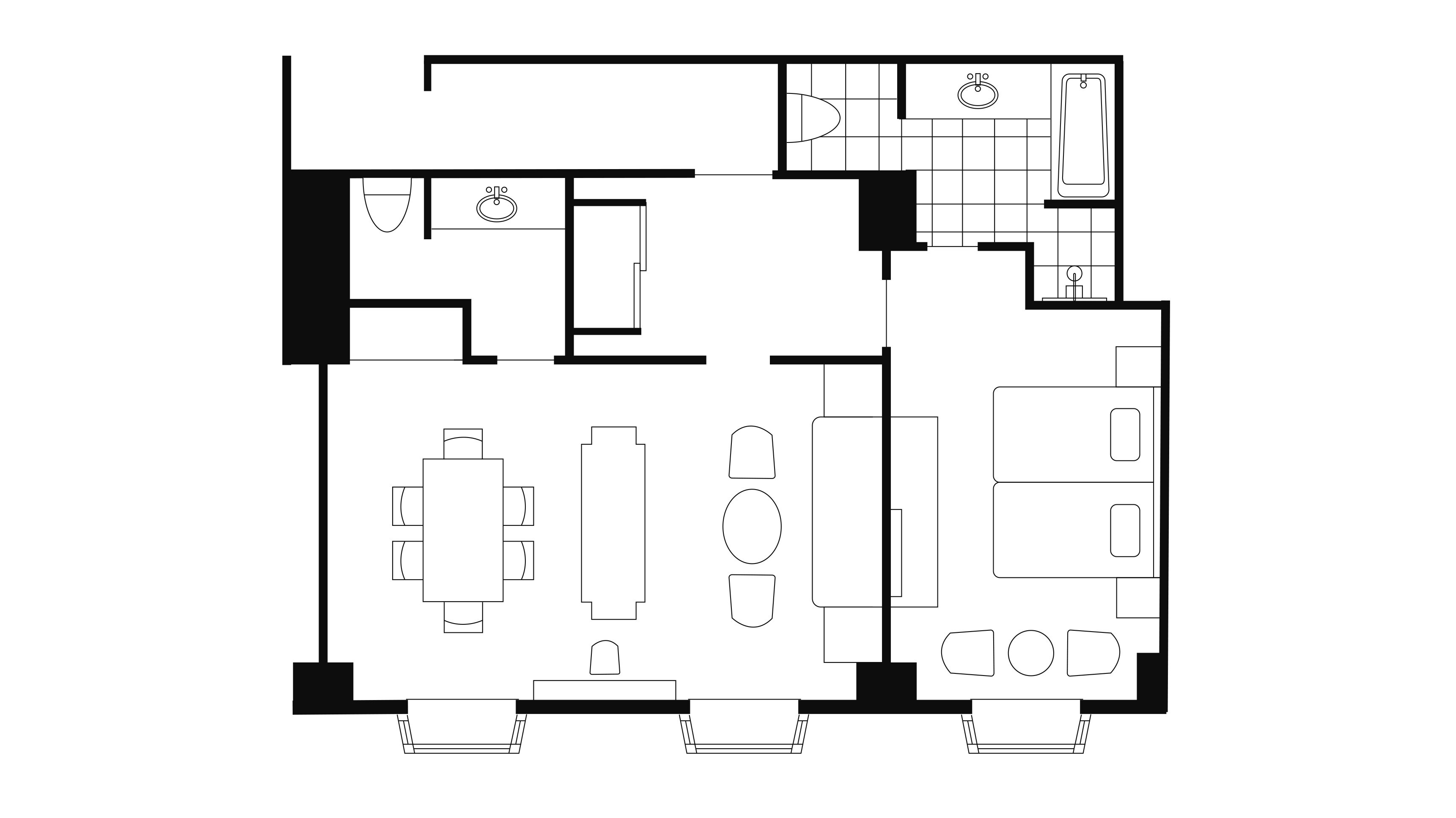 แผนผังชั้น: ห้องเอ็กเซ็กคูทีฟสวีทเตียงแฝด
