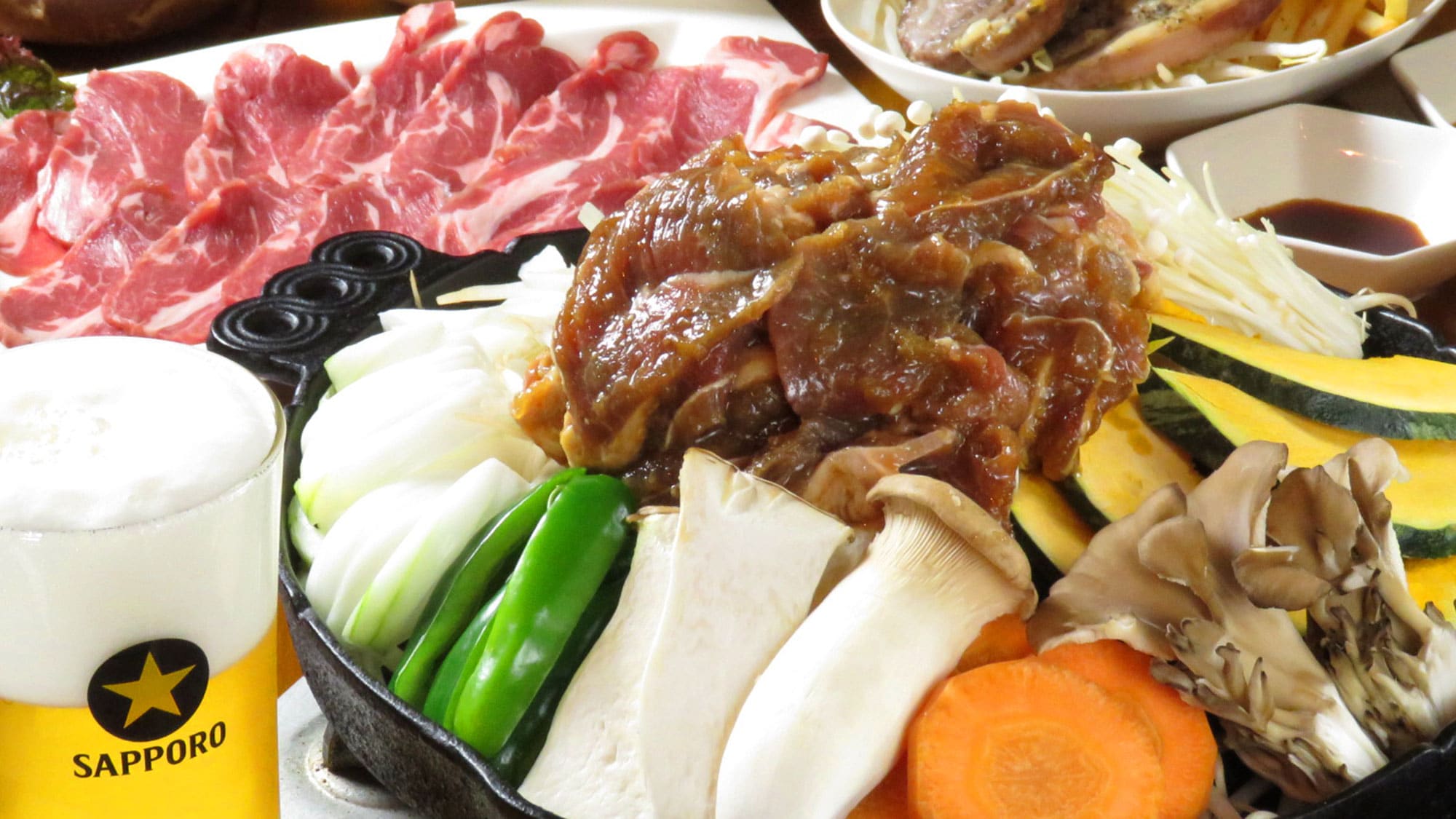 ・ Genghis Khan pot using Kyoto vegetables