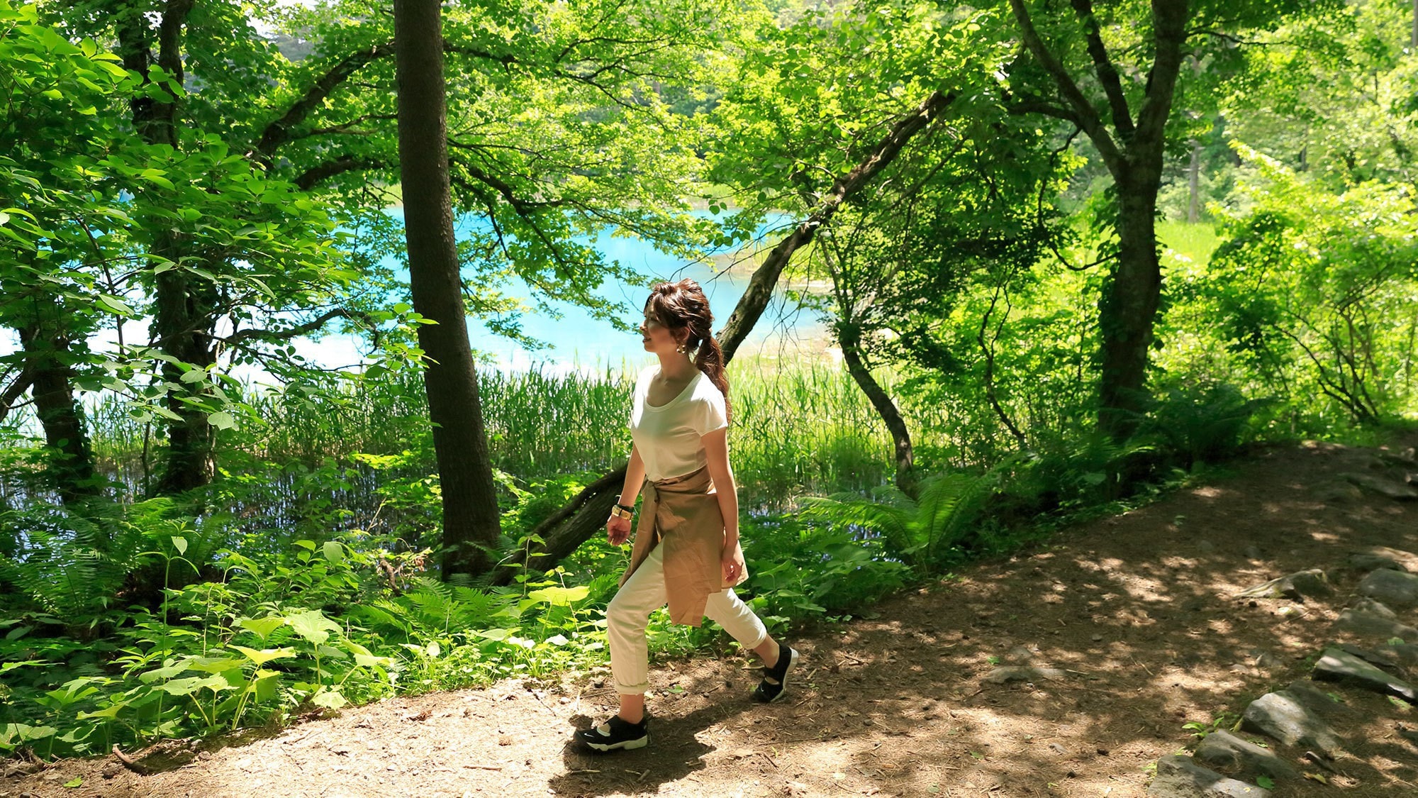 [Goshikinuma] The nature trail is about 3.6 km long. It takes about 1 hour and 30 minutes one way. It is a relatively flat hiking trail.