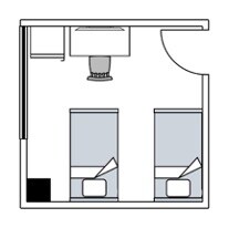Floor plan (twin room)