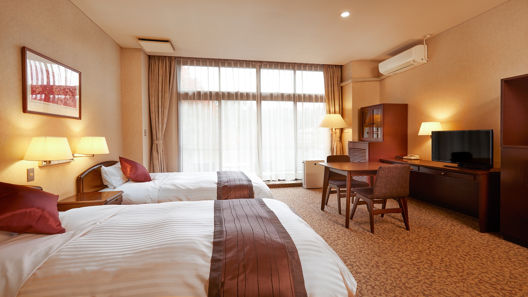 [2nd floor] Western-style twin room for 2 people