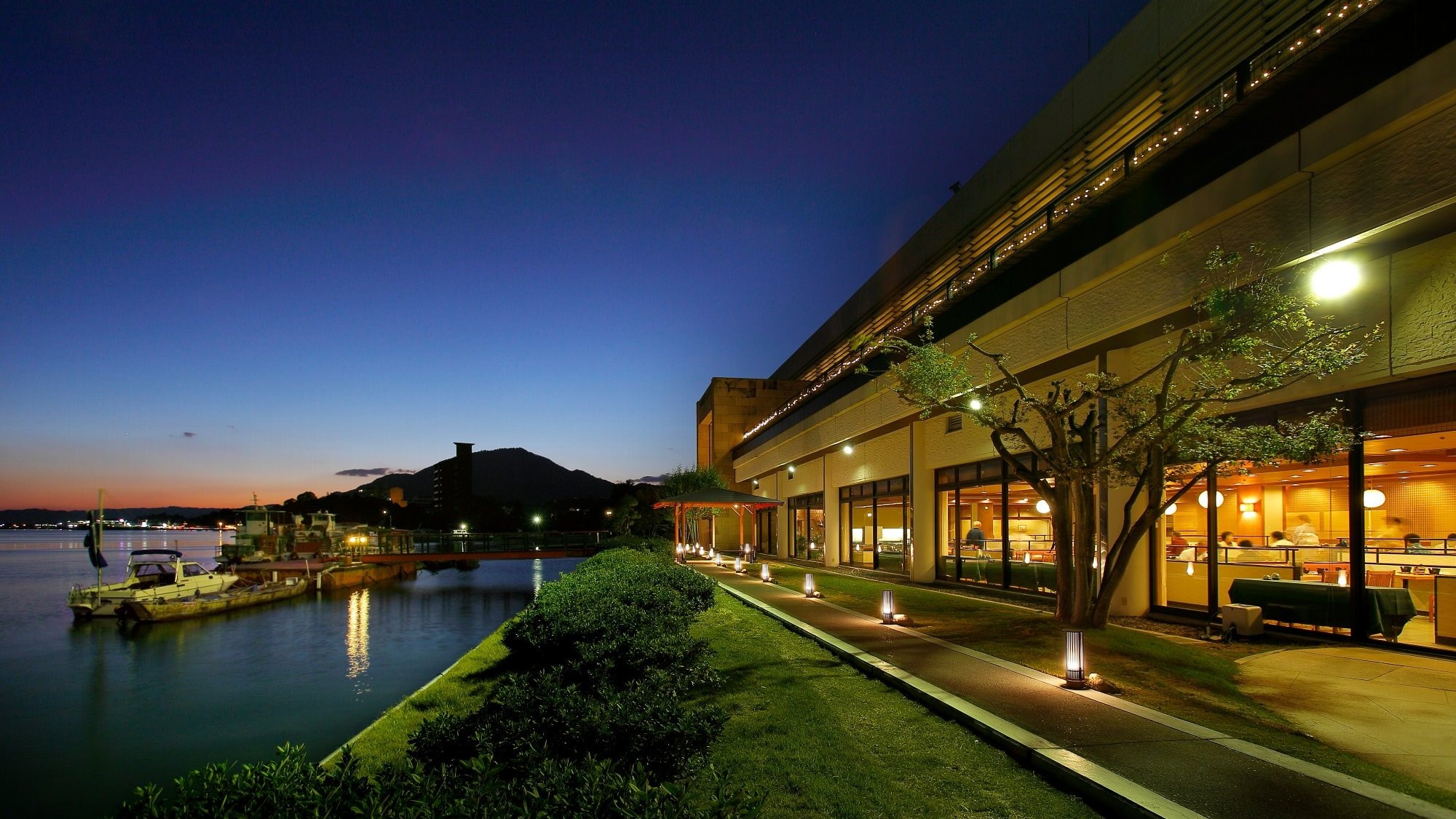 Exterior evening view