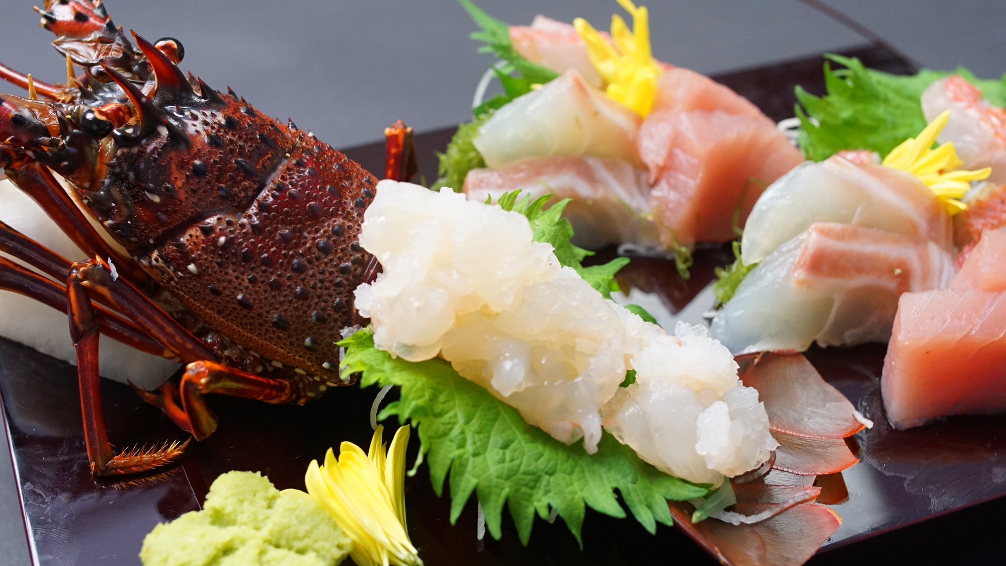 Spiny lobster sashimi