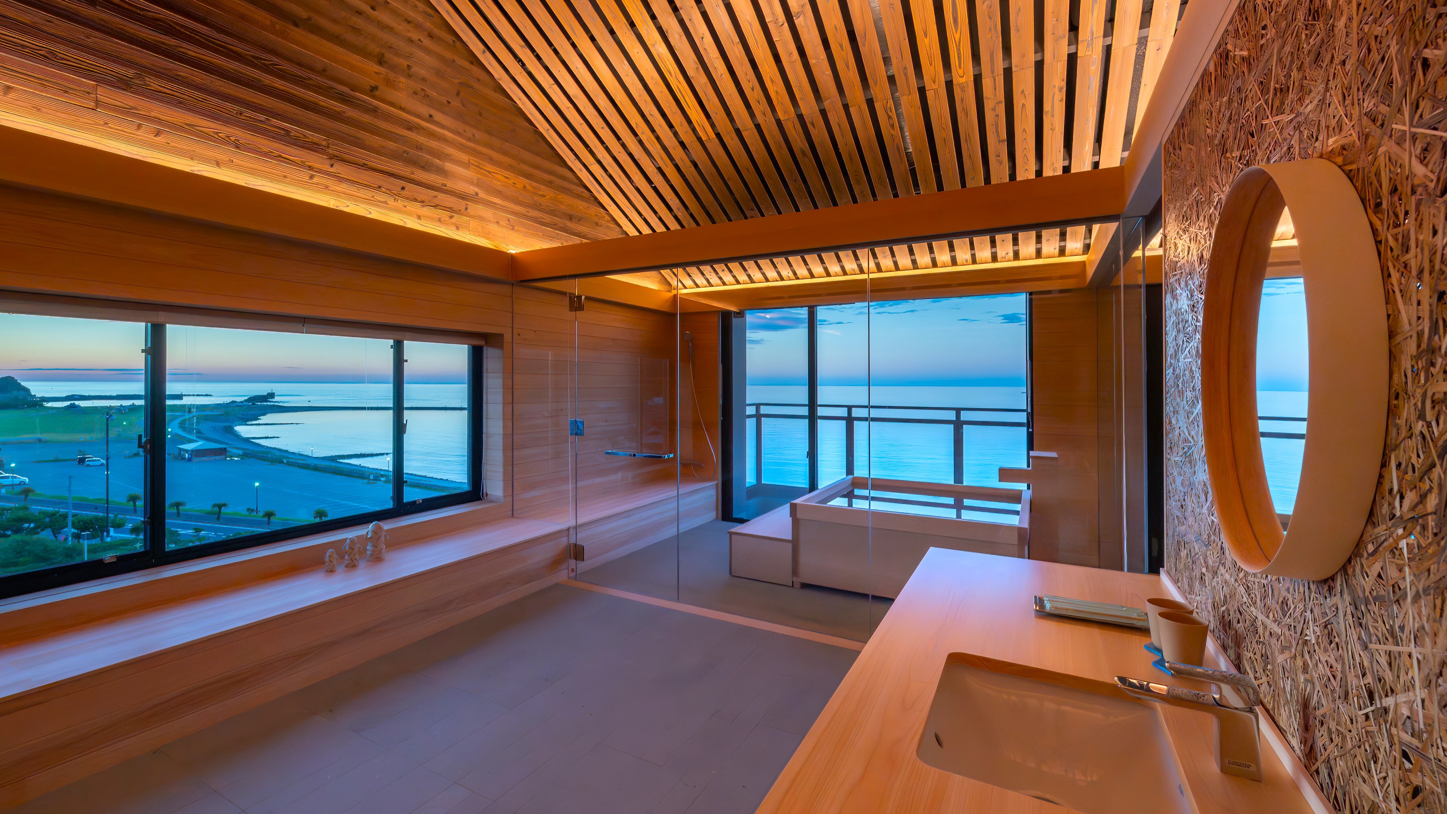 [Opening in the fall of 2012! "Betu-Raku"] Special room with hot spring observation bath with ocean view ◆ Luxury to be mesmerized by the vast Sea of Japan